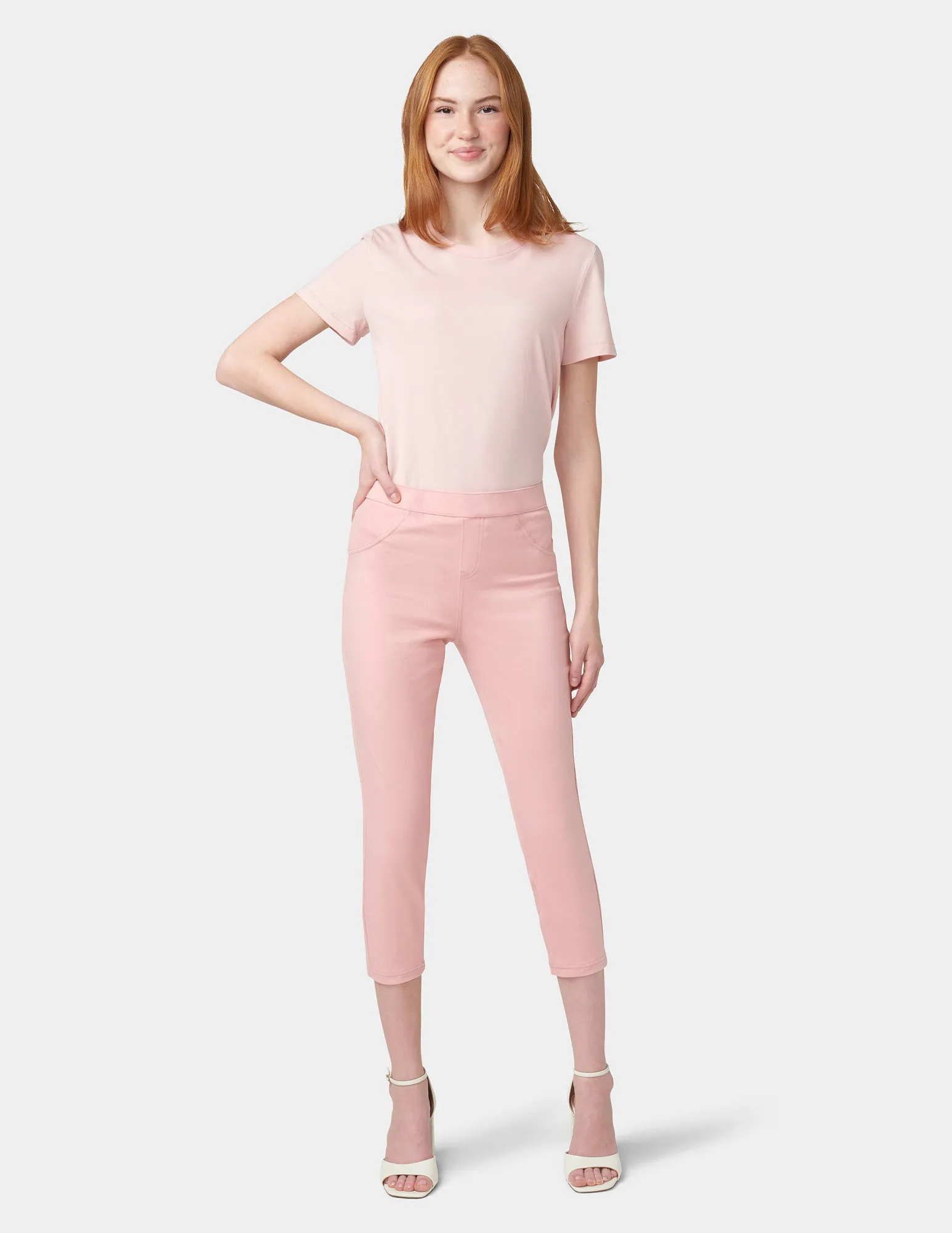 Denim Capri sold by HUE