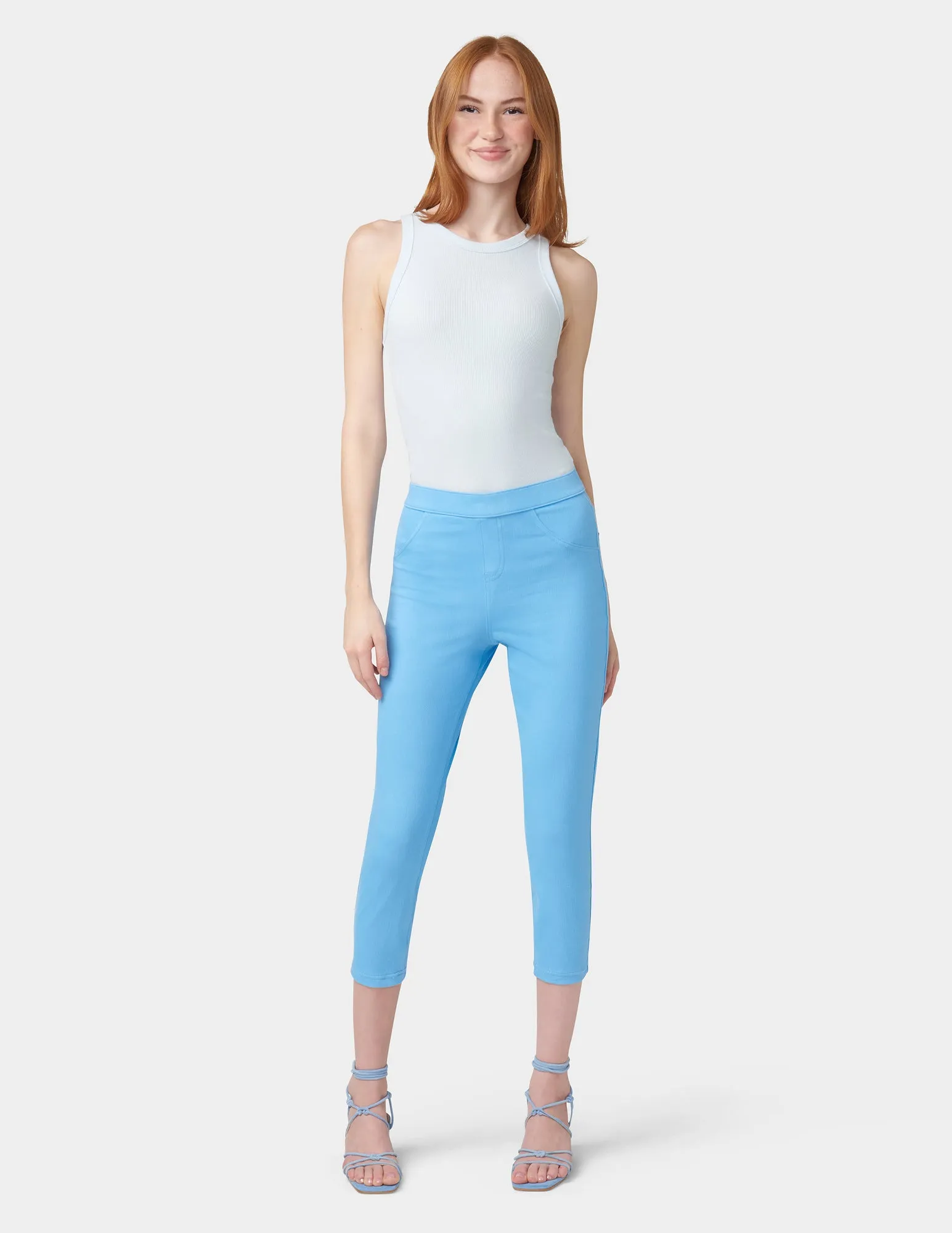 Denim Capri sold by HUE