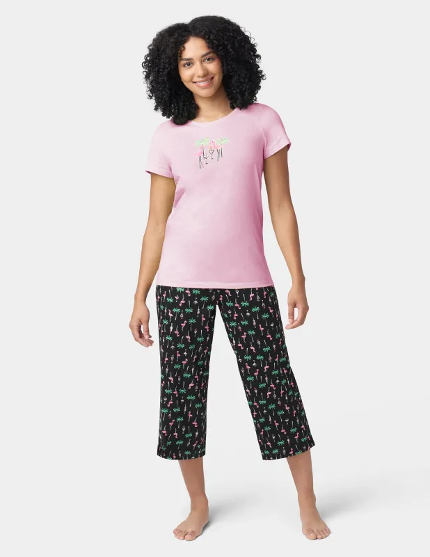 Cotton Knit Tee & Capri Set sold by HUE