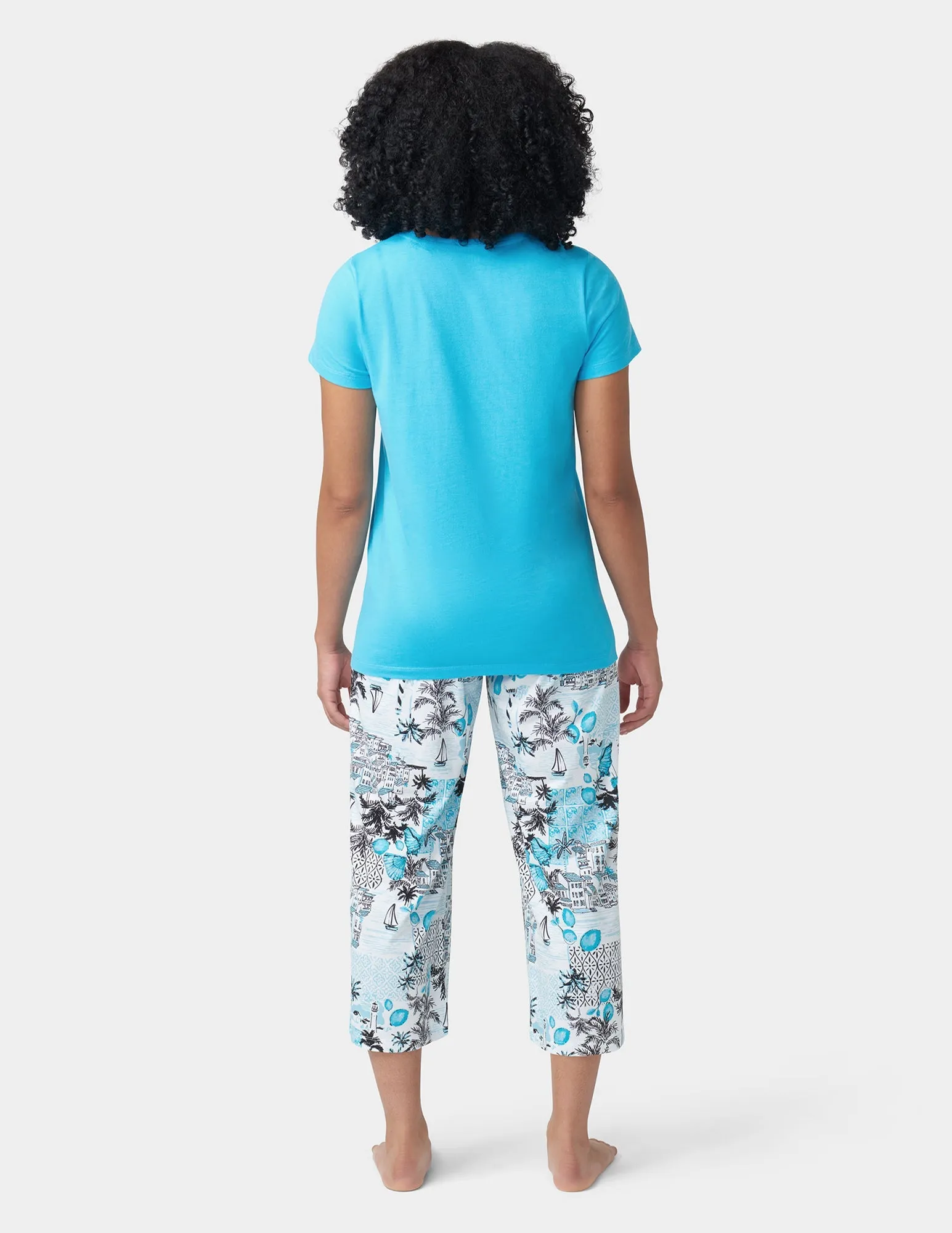 Cotton Knit Tee & Capri Set sold by HUE product image thumbnail 2