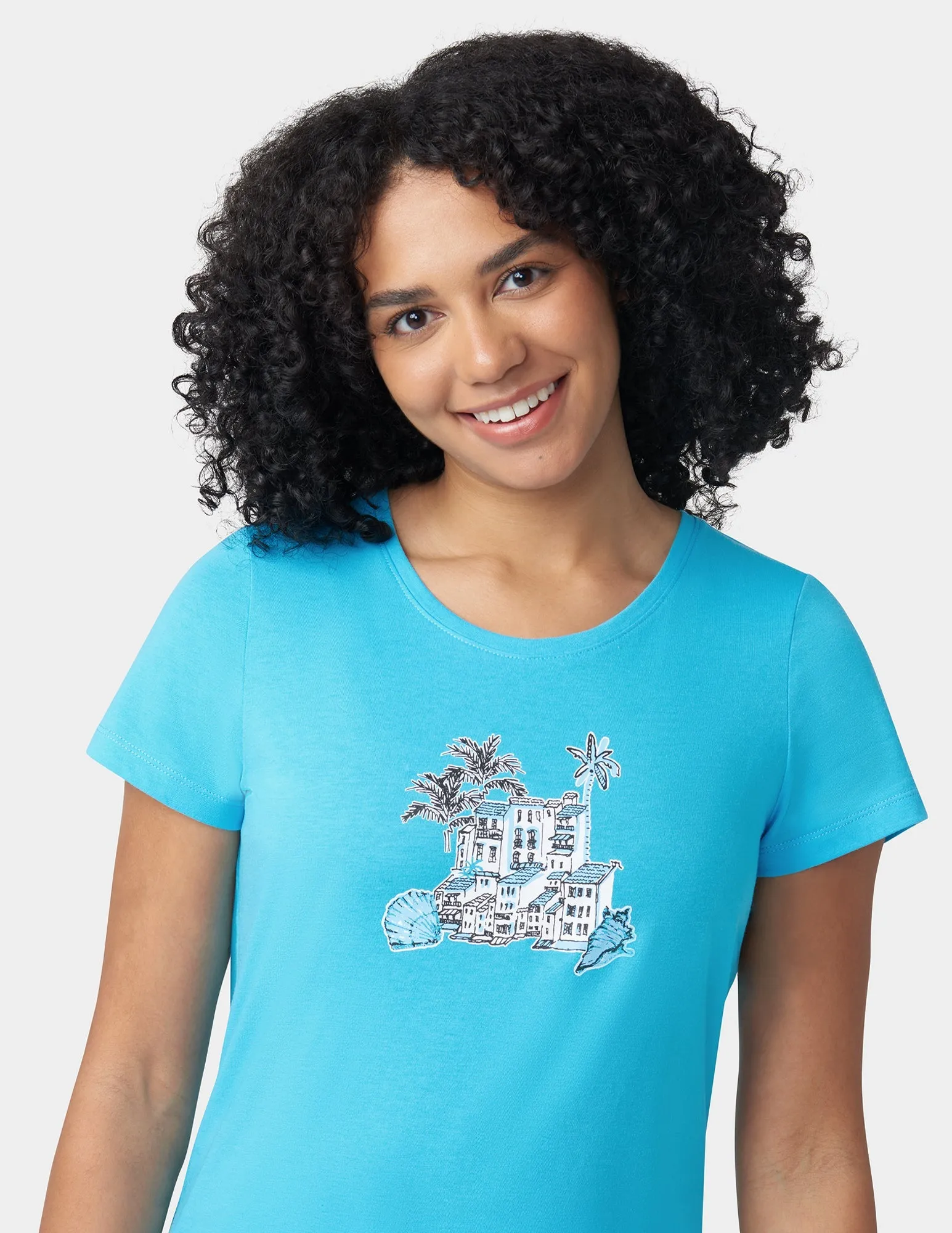 Cotton Knit Tee & Capri Set sold by HUE product image thumbnail 4