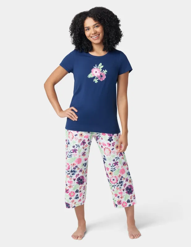 Cotton Knit Tee & Capri Set sold by HUE