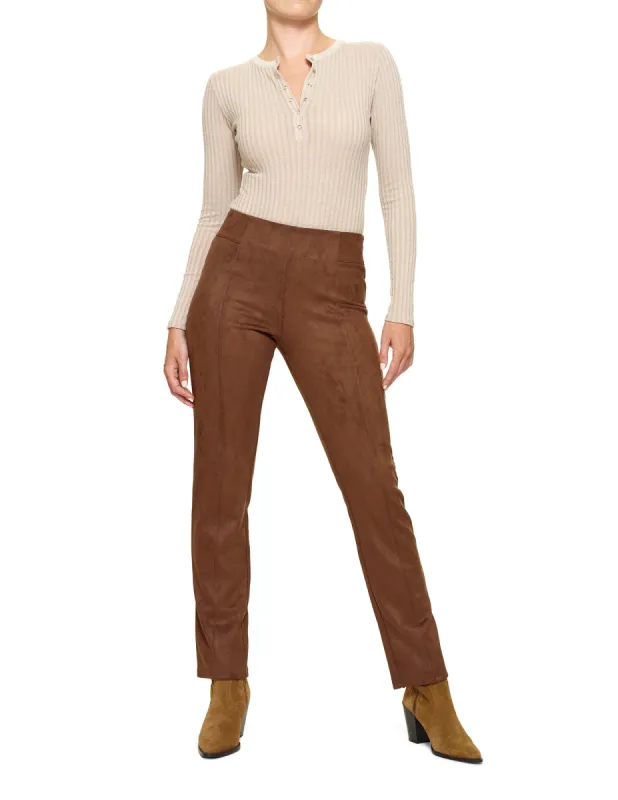 Hi-Rise Suede Straight Leg Legging sold by HUE