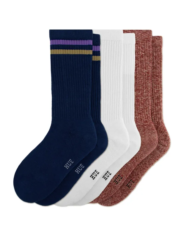 Men's Must-Have Crew 3 Pair Pack sold by HUE