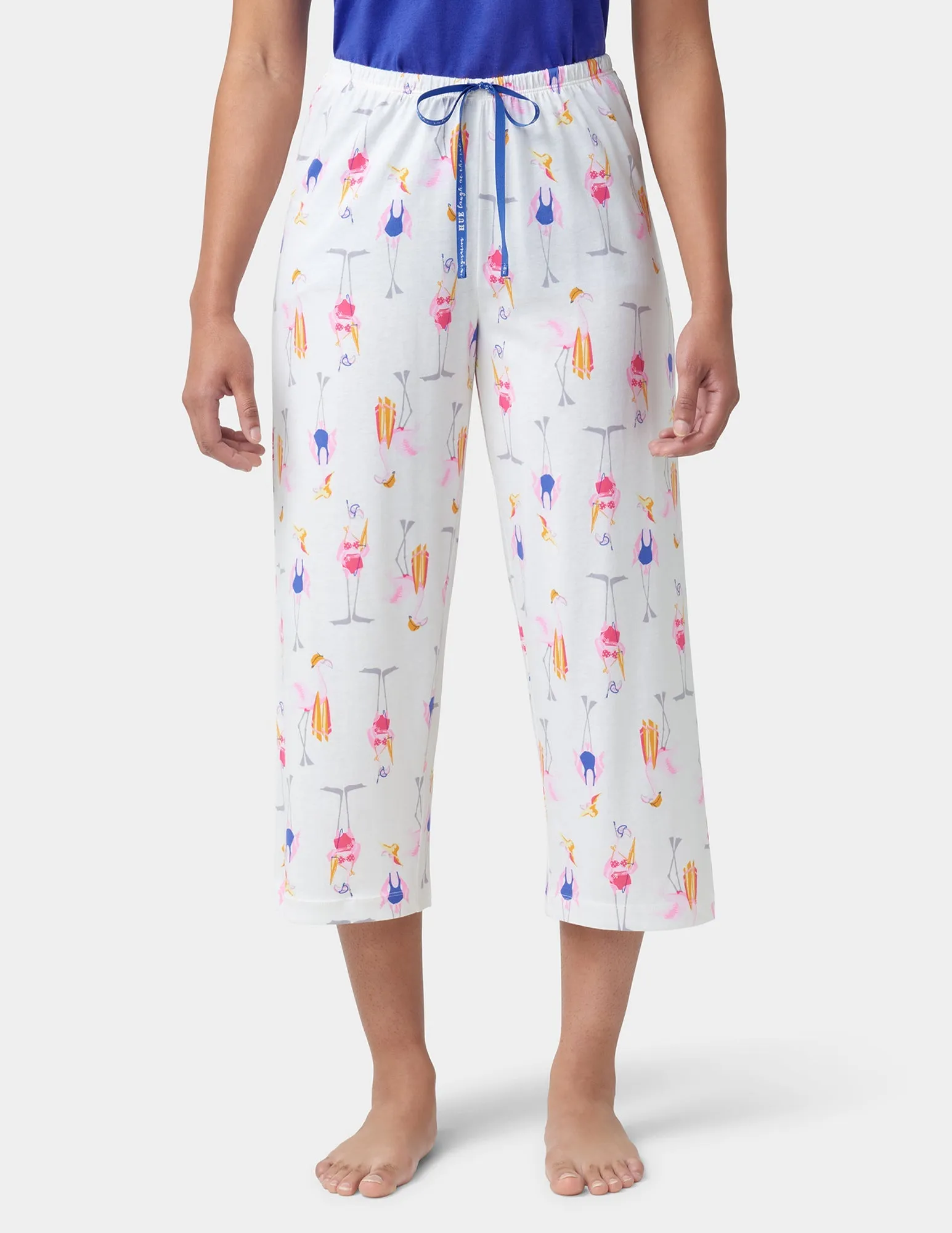 Beach Flamingos PJ Capri sold by HUE product image thumbnail 2