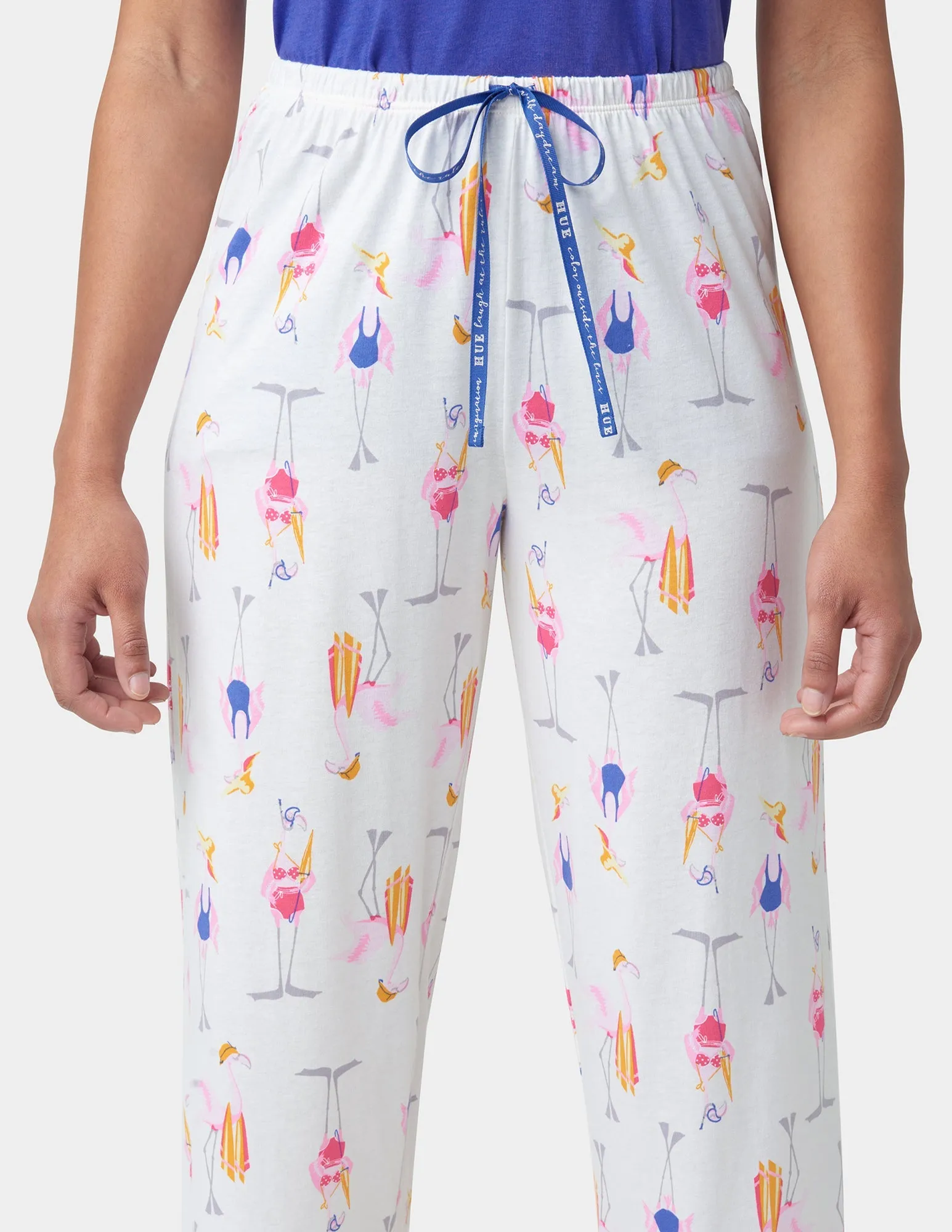Beach Flamingos PJ Capri sold by HUE product image thumbnail 5