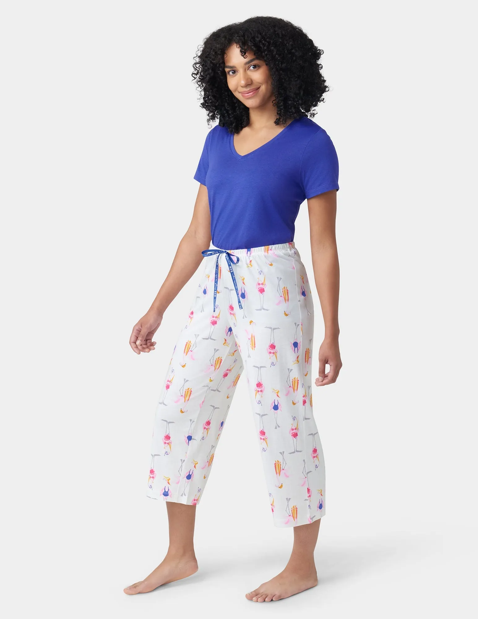 Beach Flamingos PJ Capri sold by HUE product image thumbnail 4