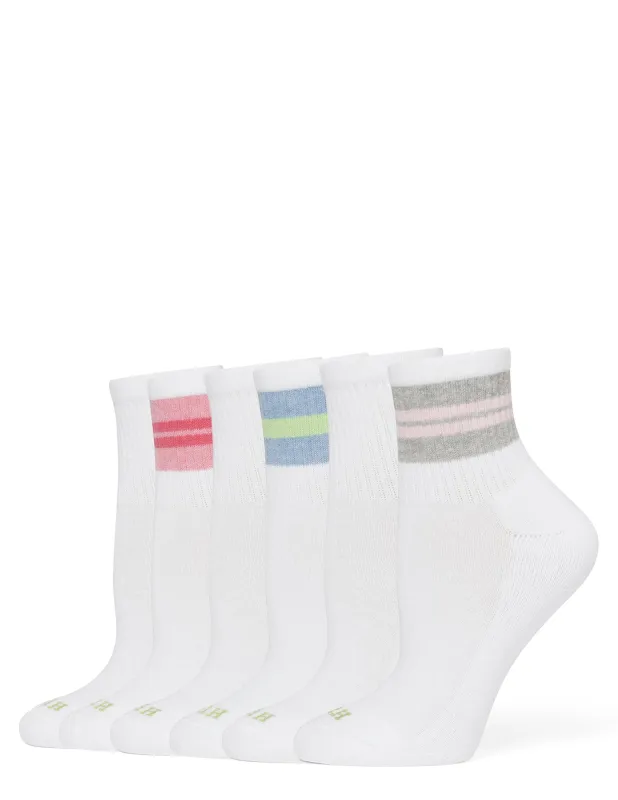 Sport Mini Crew Sock 6 Pair Pack sold by HUE