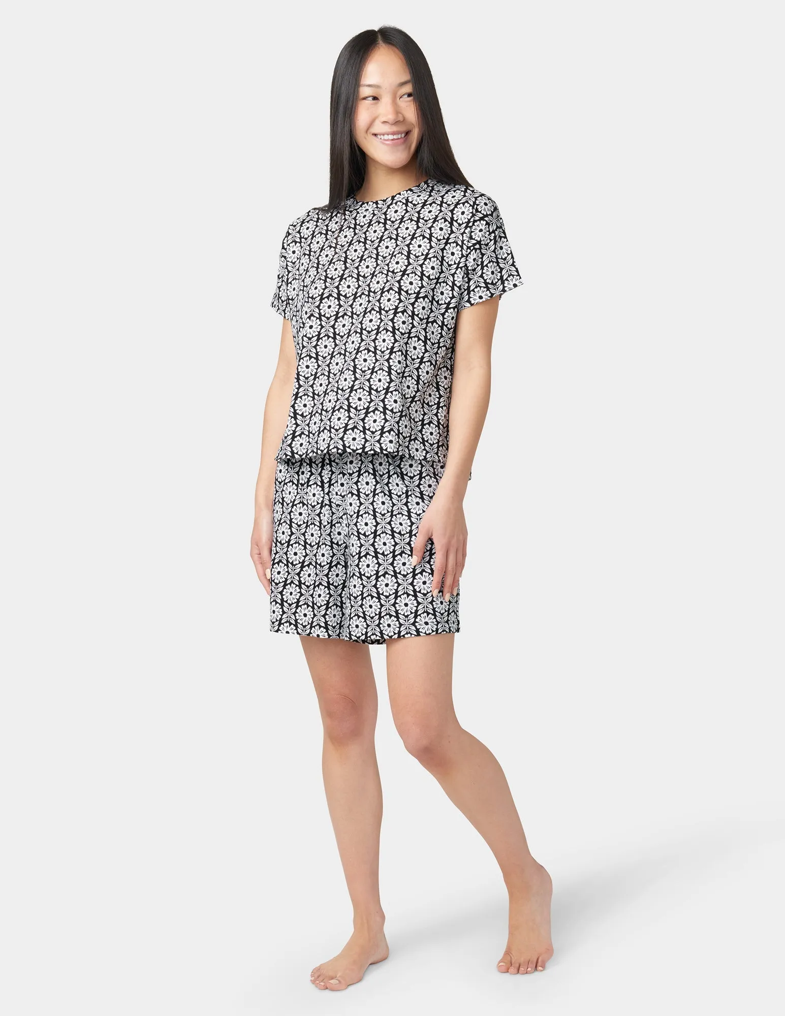 Short Sleeve PJ Boxer Set sold by HUE