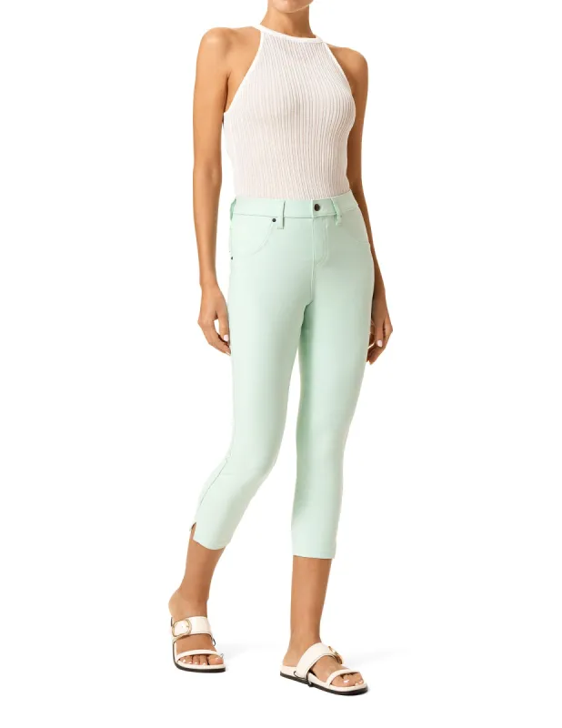 Essential Denim Mid-Rise Capri sold by HUE