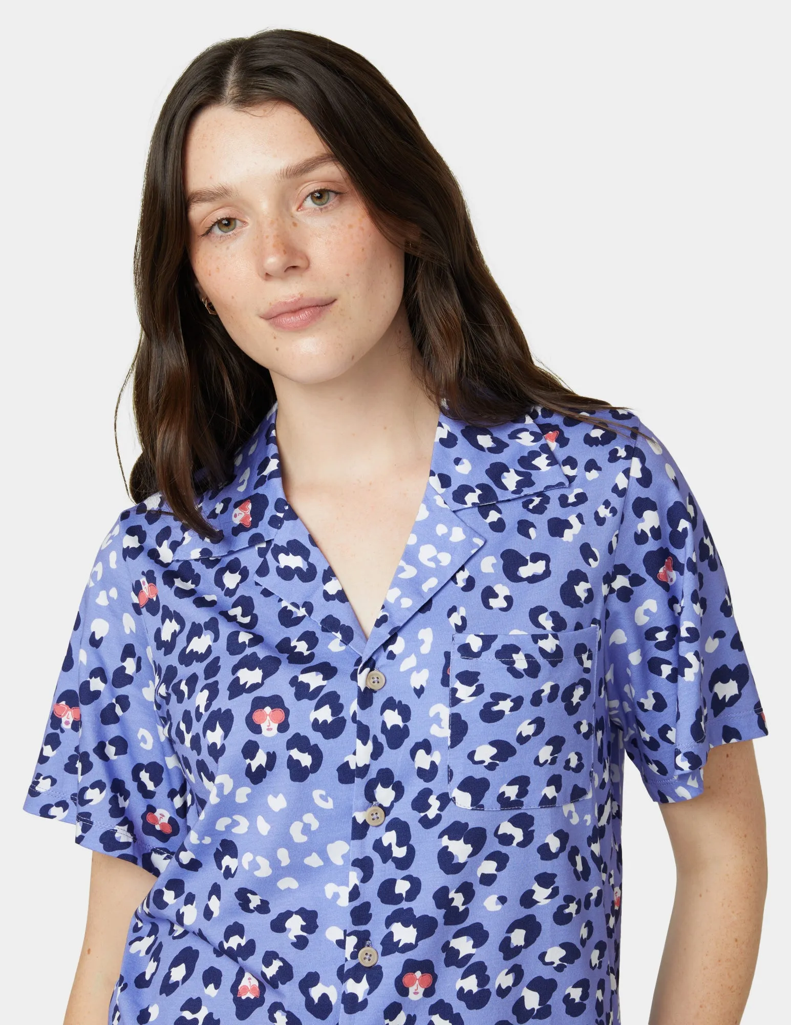 Short Sleeve Notch Collar PJ Set sold by HUE product image thumbnail 4