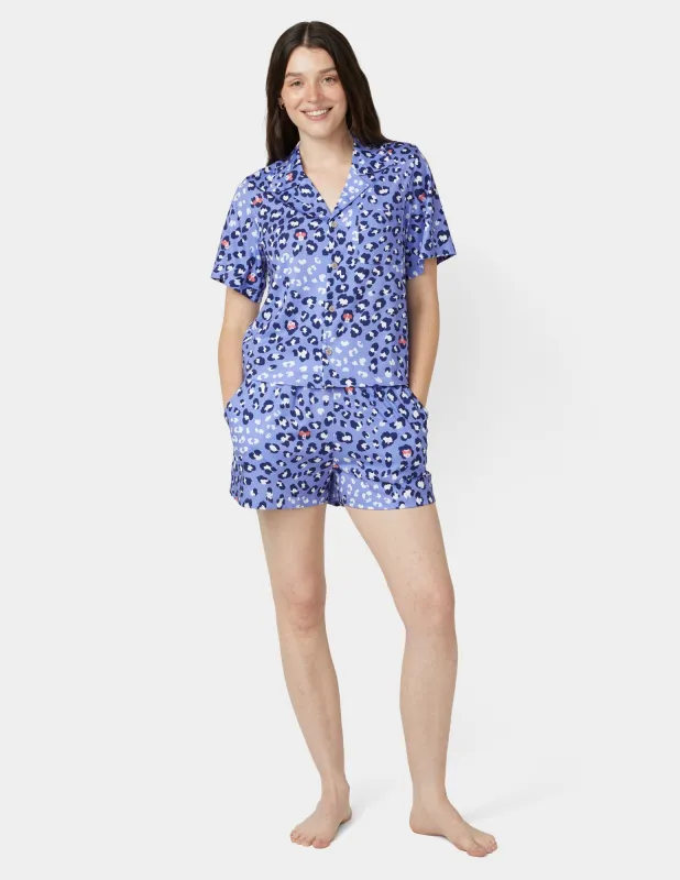 Short Sleeve Notch Collar PJ Set sold by HUE