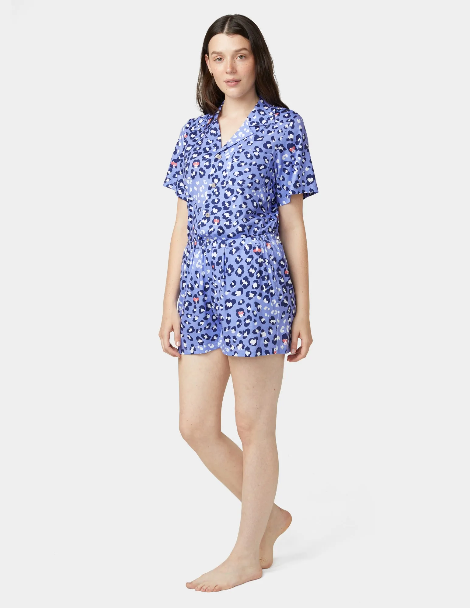 Short Sleeve Notch Collar PJ Set sold by HUE product image thumbnail 3