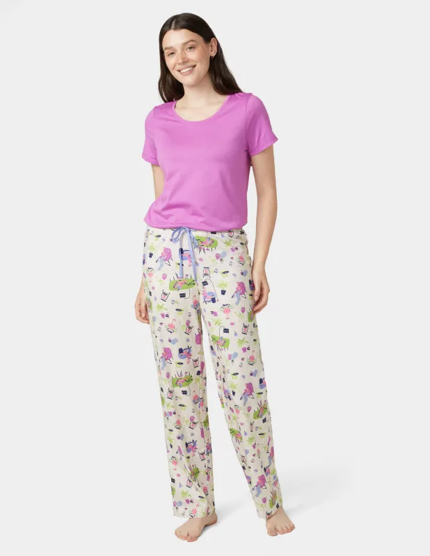 Lounging Flamingos PJ Pant made by HUE