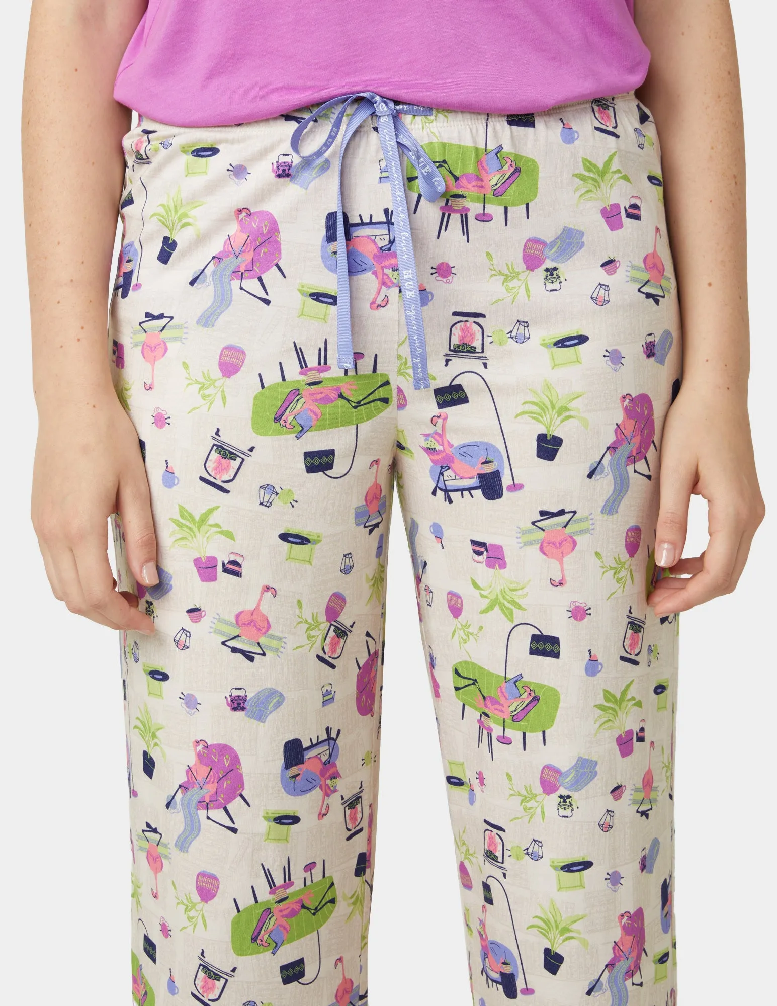 Lounging Flamingos PJ Pant sold by HUE product image thumbnail 5