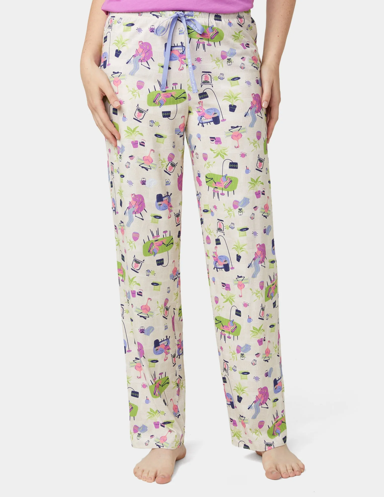 Lounging Flamingos PJ Pant sold by HUE product image thumbnail 2