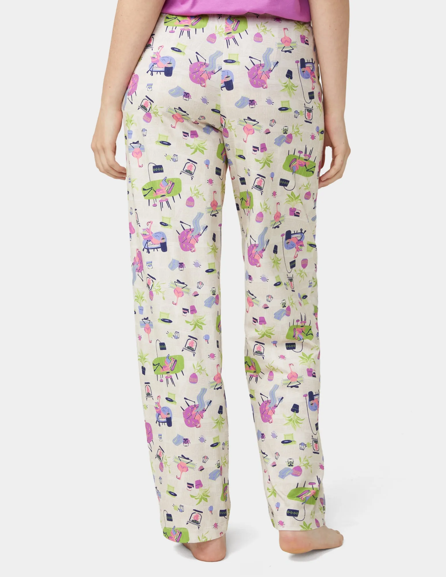 Lounging Flamingos PJ Pant sold by HUE product image thumbnail 3