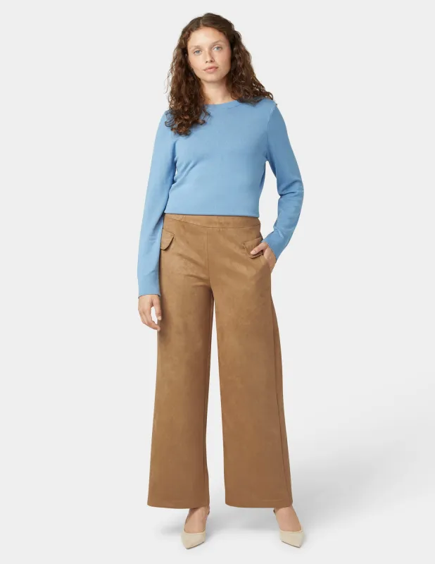 Suede Wide Leg Pant sold by HUE