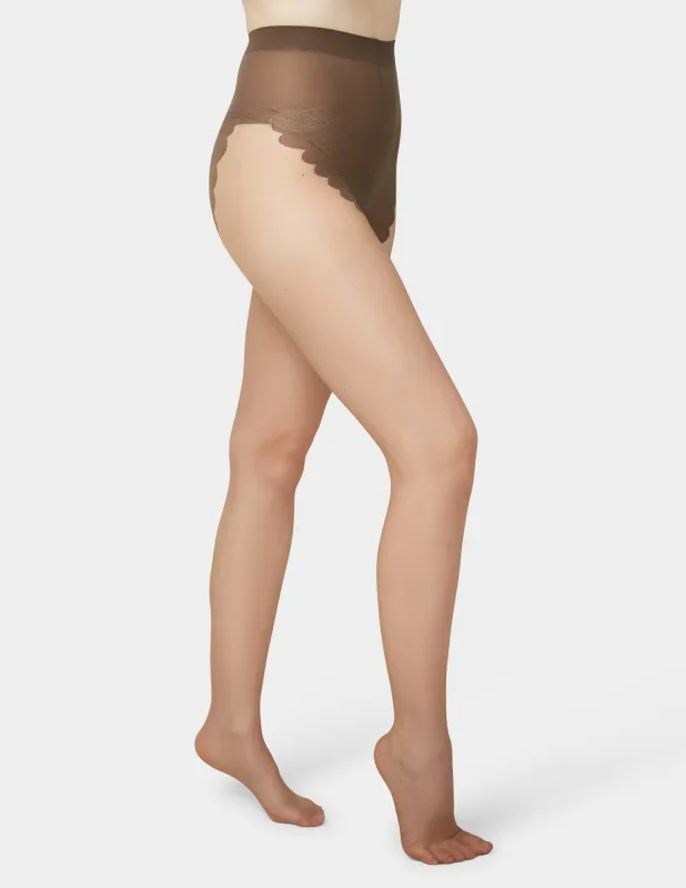 French Lace Control Top Pantyhose sold by HUE