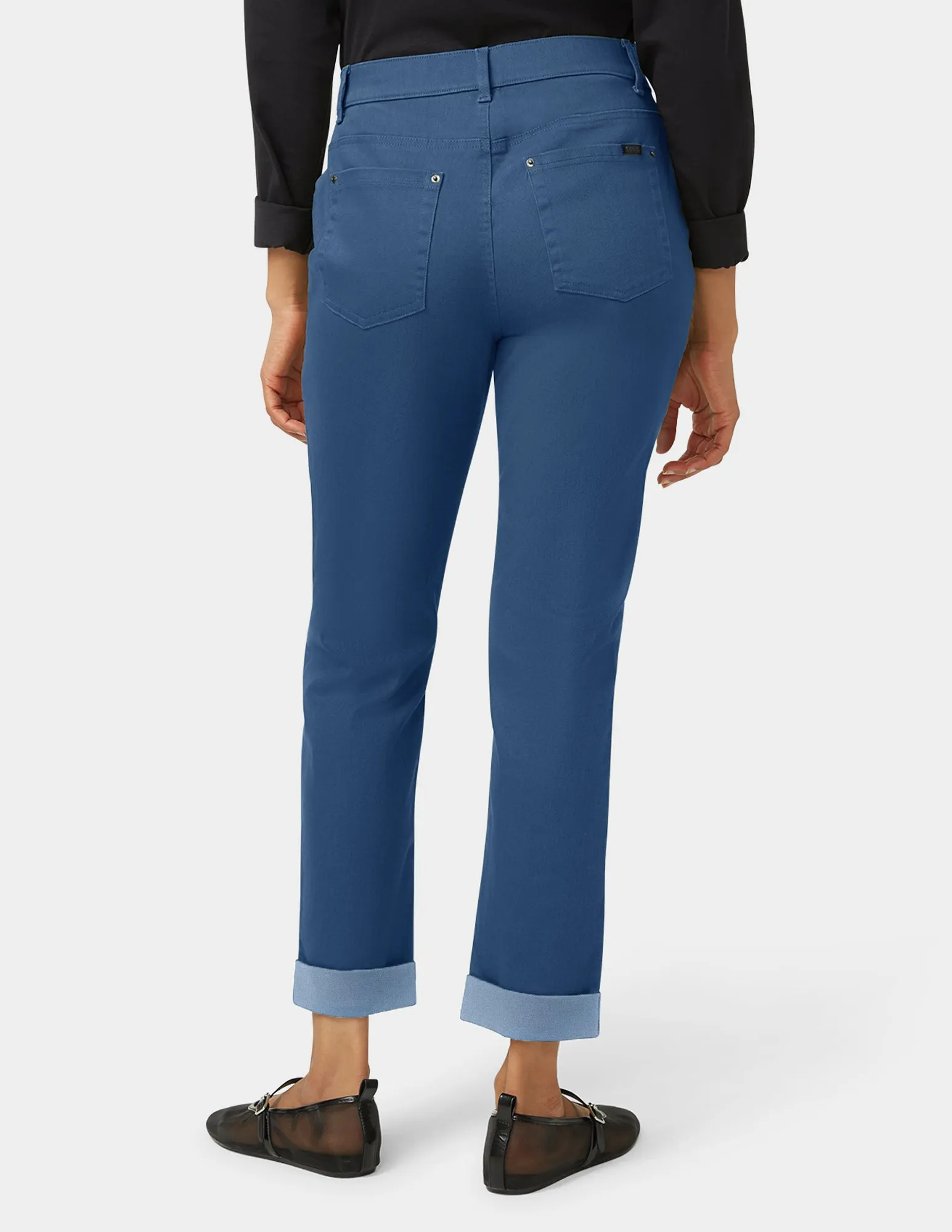 Girlfriend Mid-Rise Denim Pant sold by HUE product image thumbnail 3