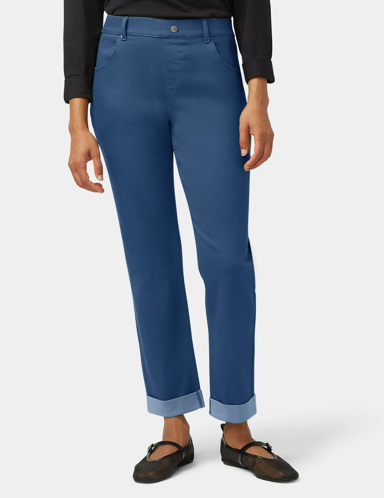 Girlfriend Mid-Rise Denim Pant sold by HUE product image thumbnail 2