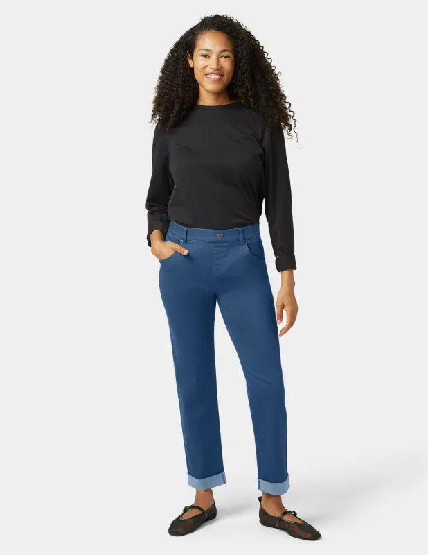 Girlfriend Mid-Rise Denim Pant sold by HUE