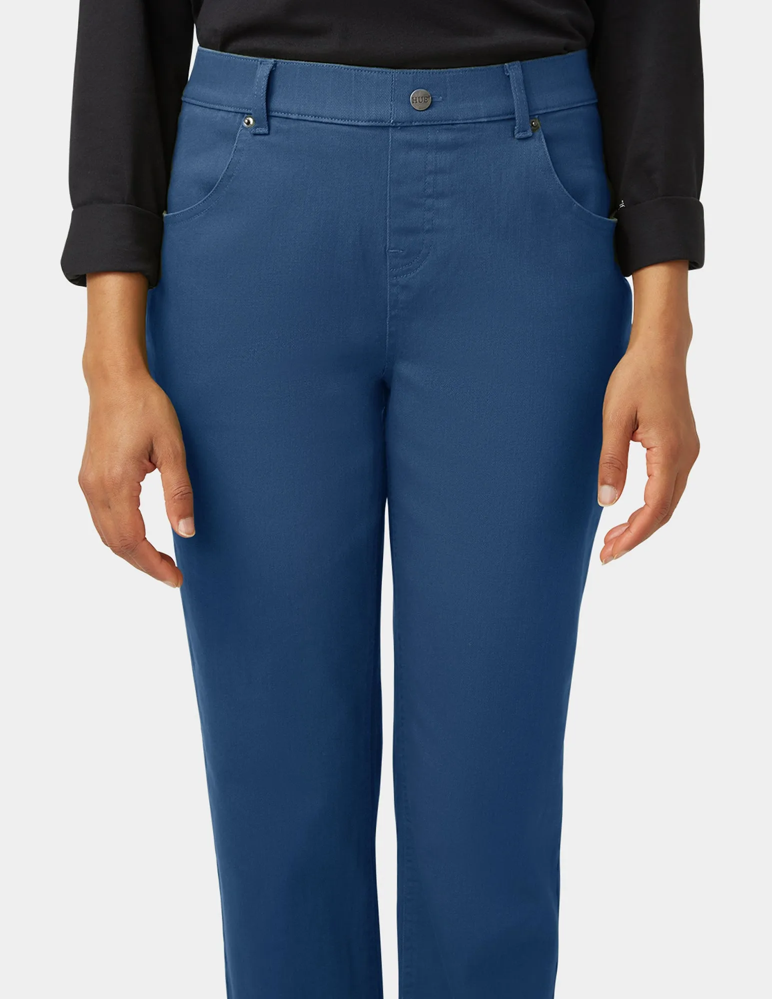 Girlfriend Mid-Rise Denim Pant sold by HUE product image thumbnail 5