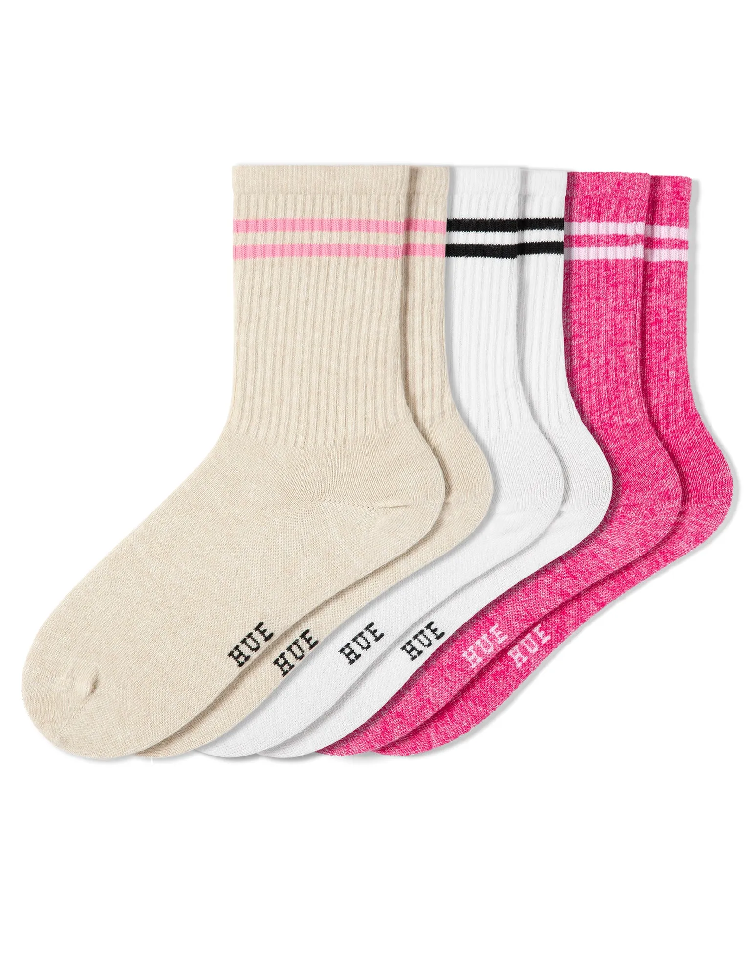 Women's Must-Have Crew 3 Pair Pack sold by HUE