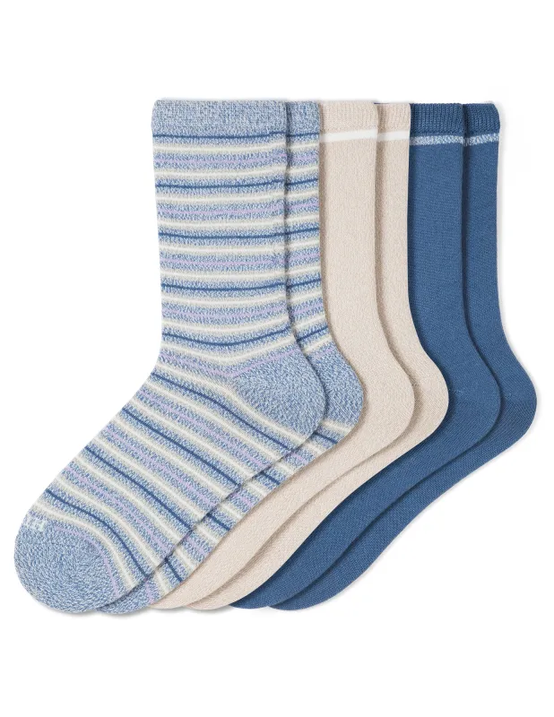 Super Soft Crew Sock 3 Pair Pack sold by HUE