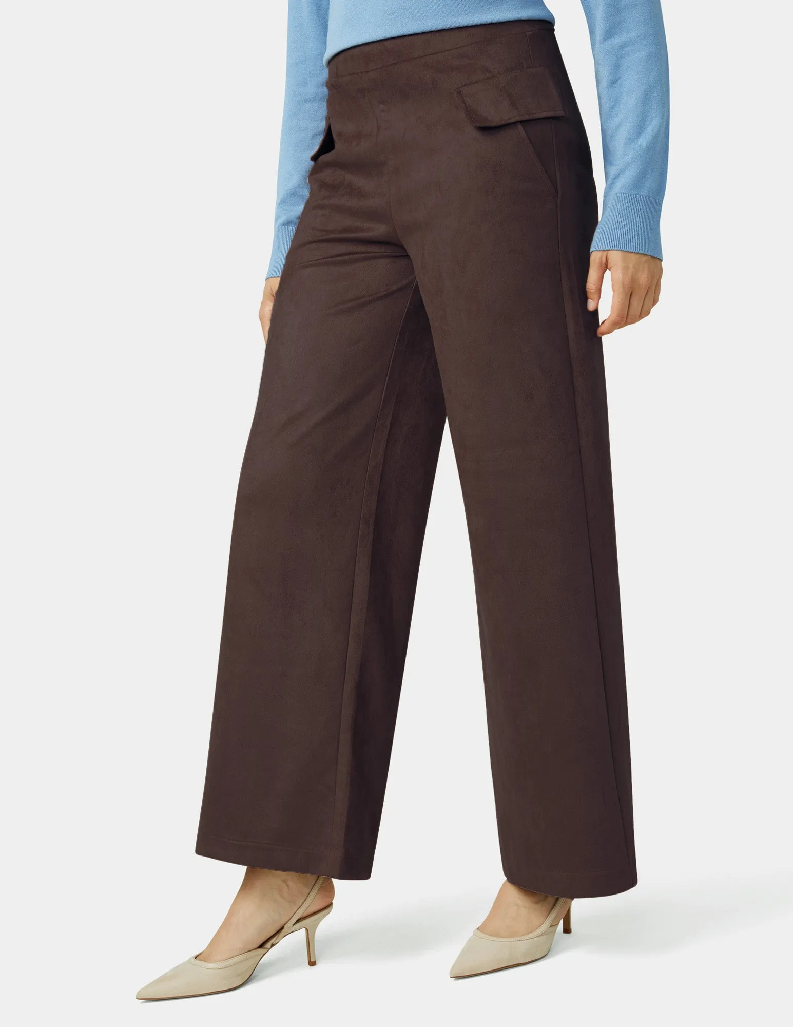 Suede Wide Leg Pant sold by HUE product image thumbnail 4