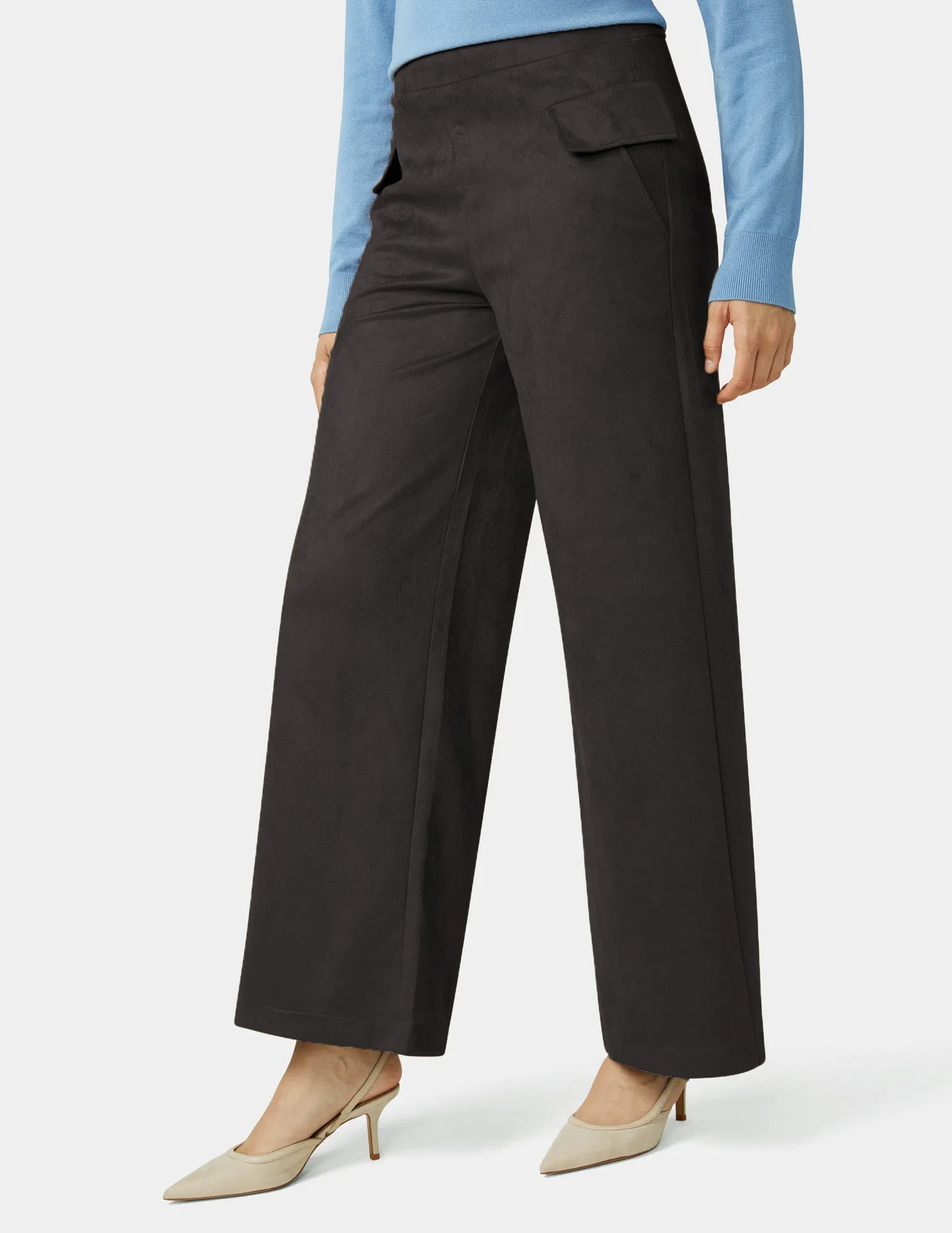 Suede Wide Leg Pant sold by HUE product image thumbnail 4