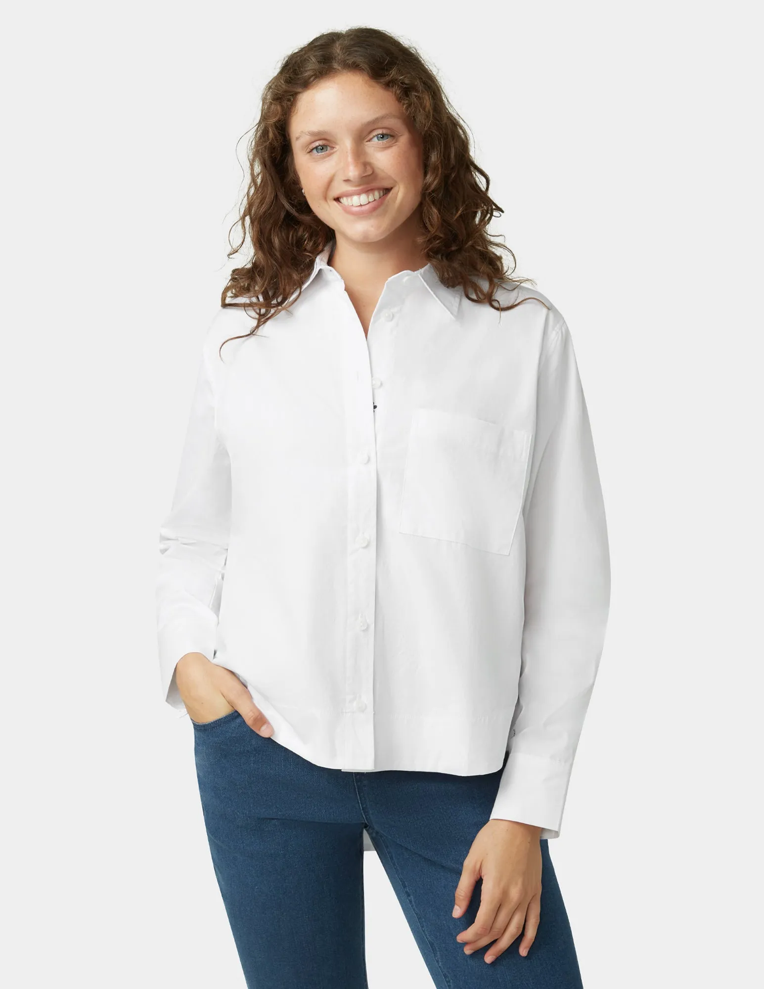 The Perfect Poplin Shirt sold by HUE product image thumbnail 2