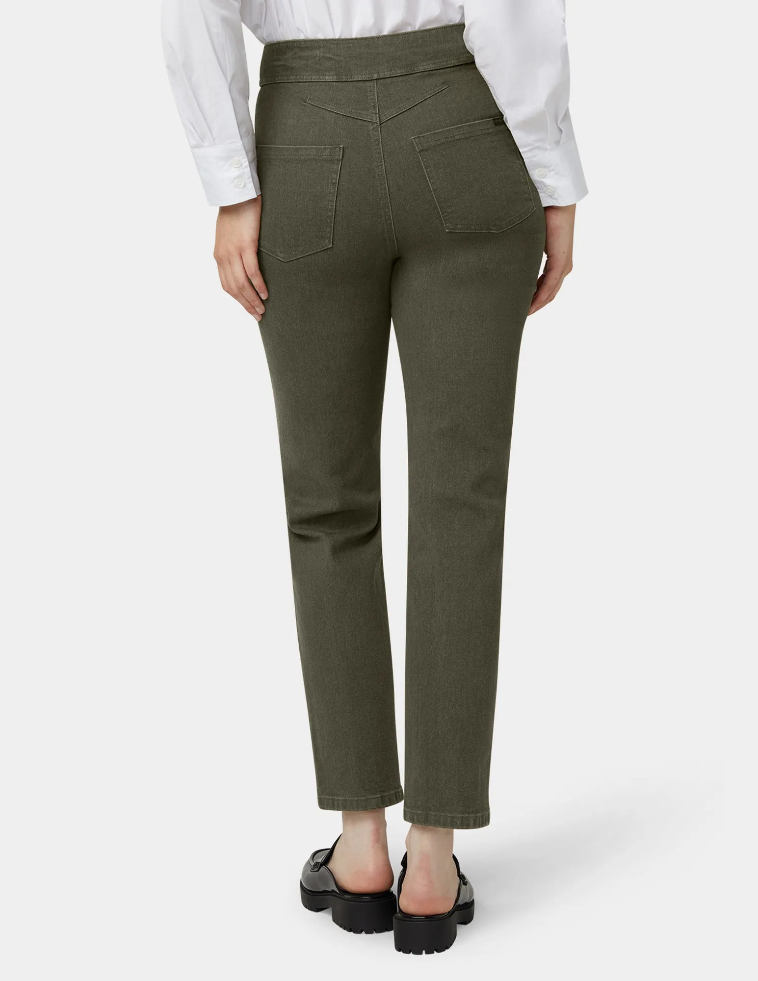 Denim Straight Leg Pant sold by HUE product image thumbnail 3