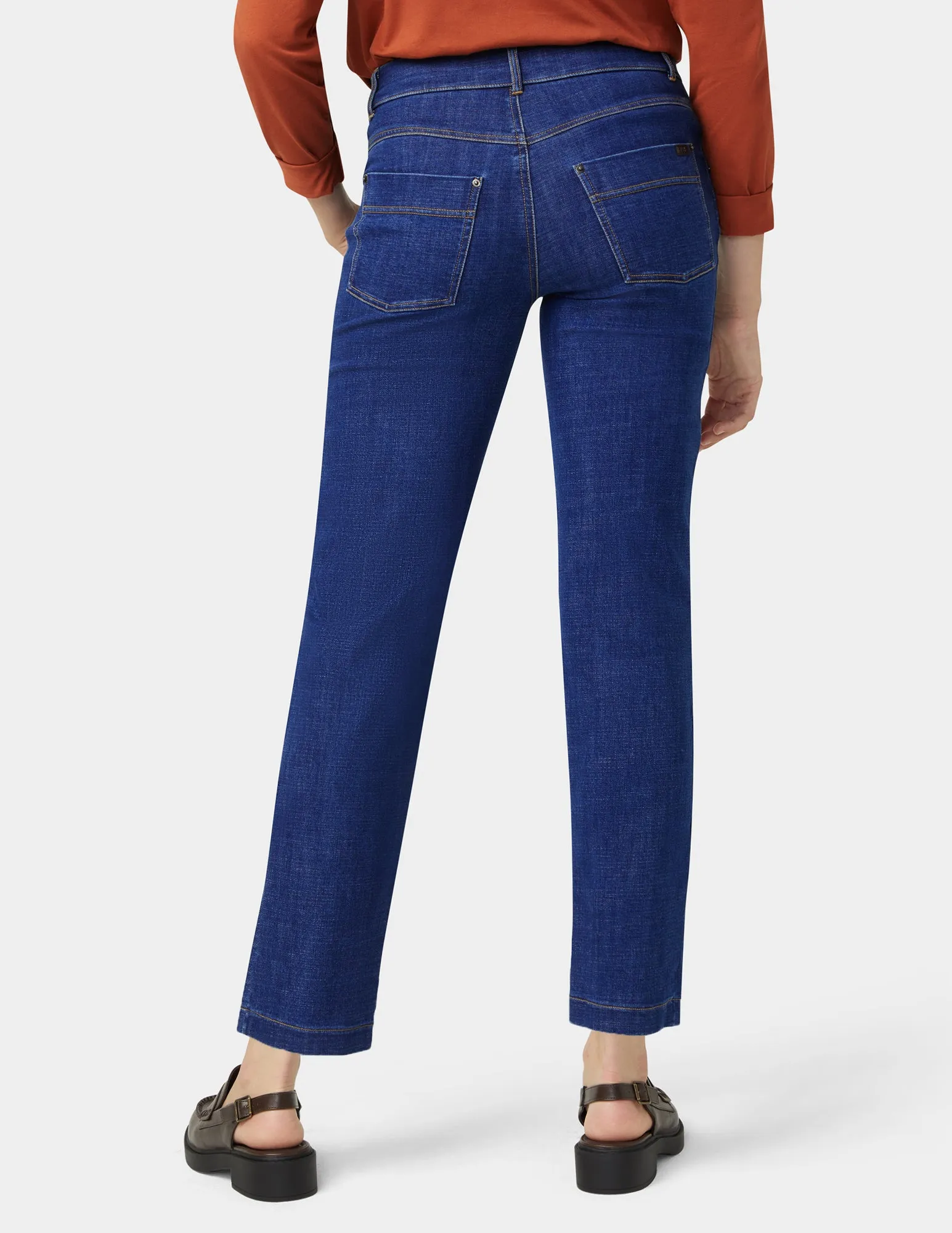 Crosshatch Denim Straight Leg Pant sold by HUE product image thumbnail 3