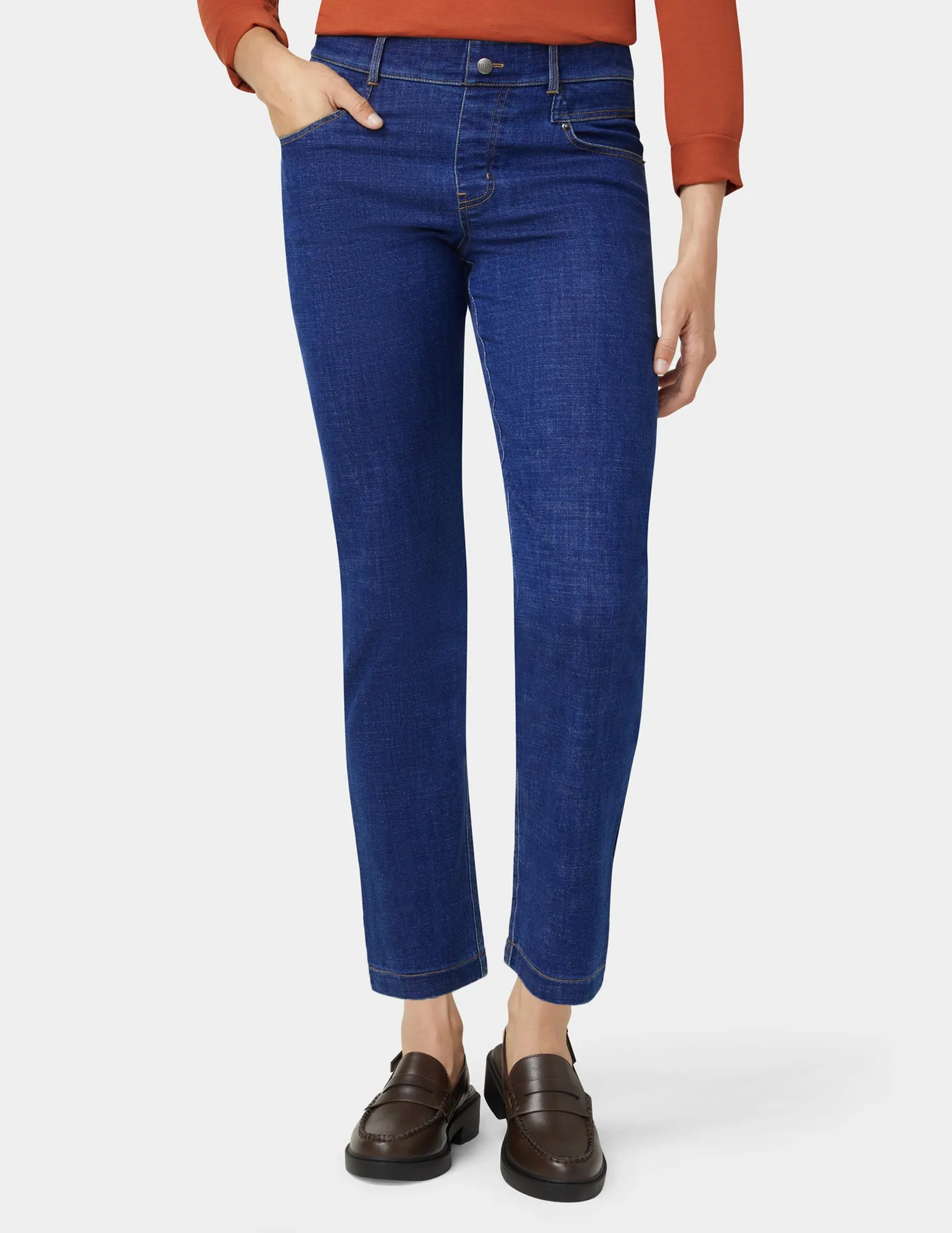 Crosshatch Denim Straight Leg Pant sold by HUE product image thumbnail 2