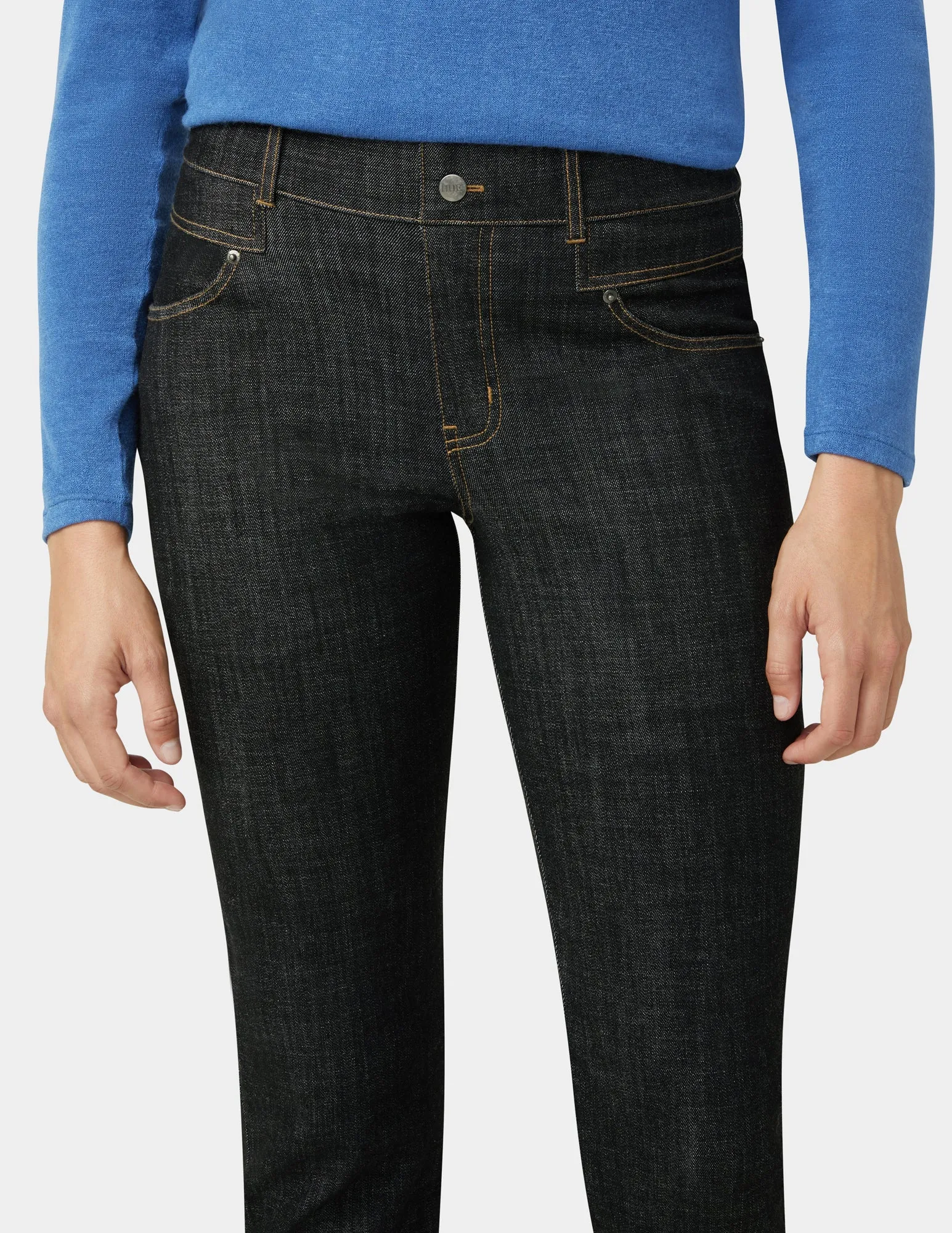 Crosshatch Denim Straight Leg Pant sold by HUE product image thumbnail 5