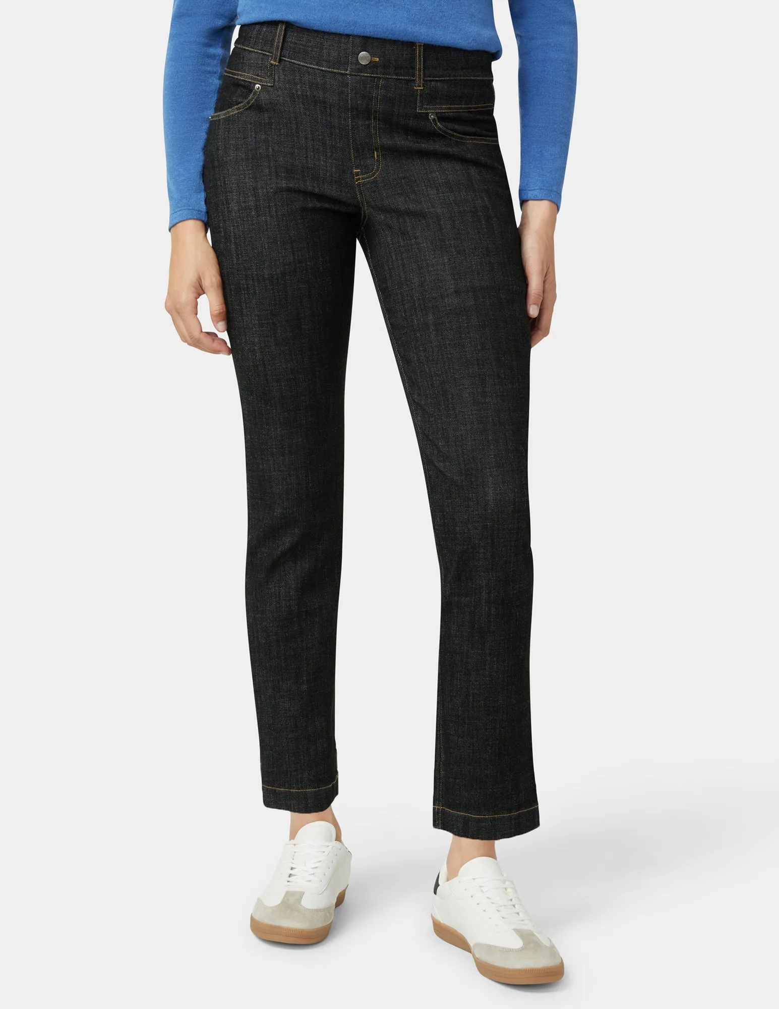 Crosshatch Denim Straight Leg Pant sold by HUE product image thumbnail 2