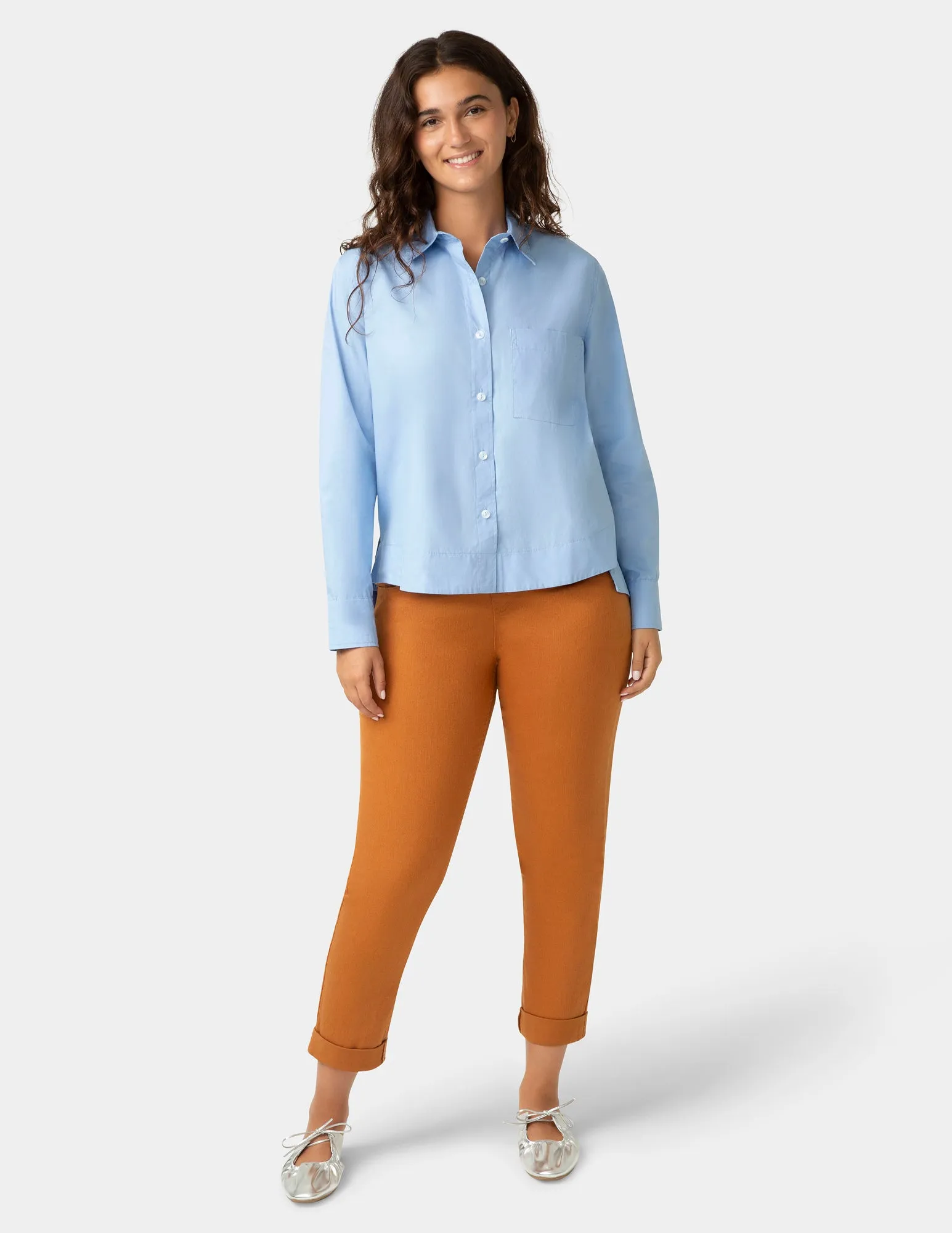 The Perfect Poplin Shirt sold by HUE