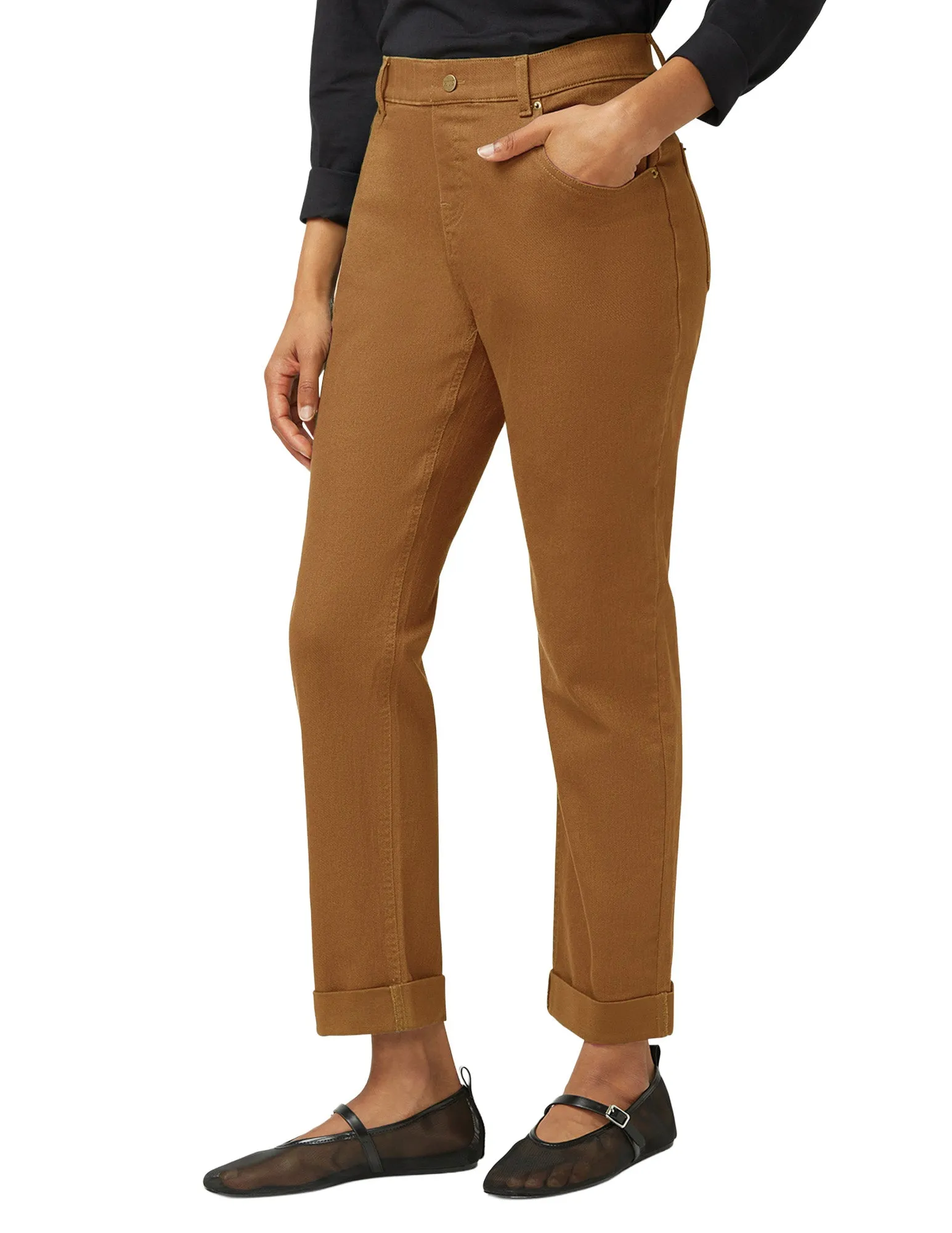Girlfriend Mid-Rise Denim Pant sold by HUE product image thumbnail 4