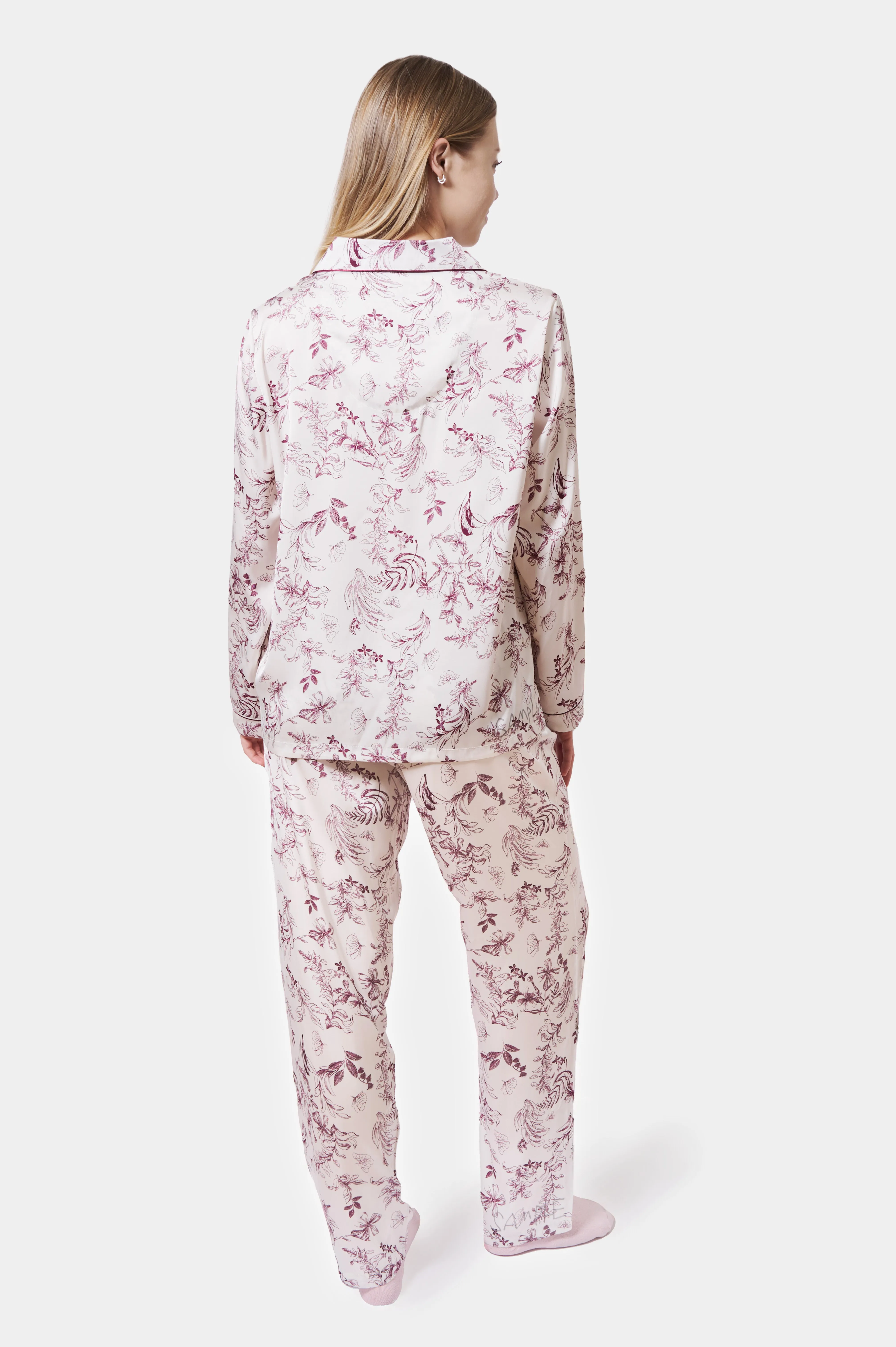 Floral Satin PJ Set sold by HUE product image thumbnail 2