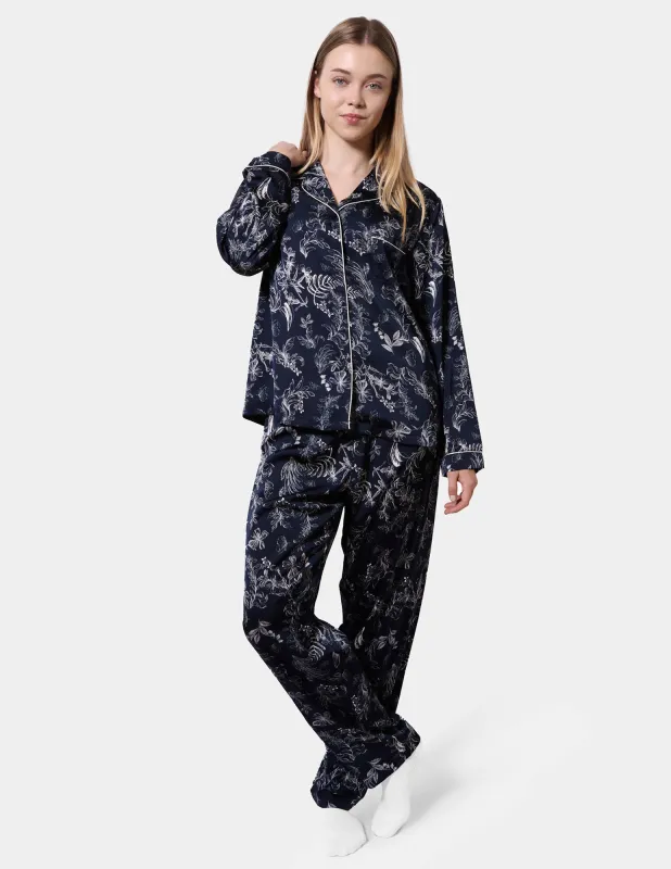 Floral Satin PJ Set sold by HUE