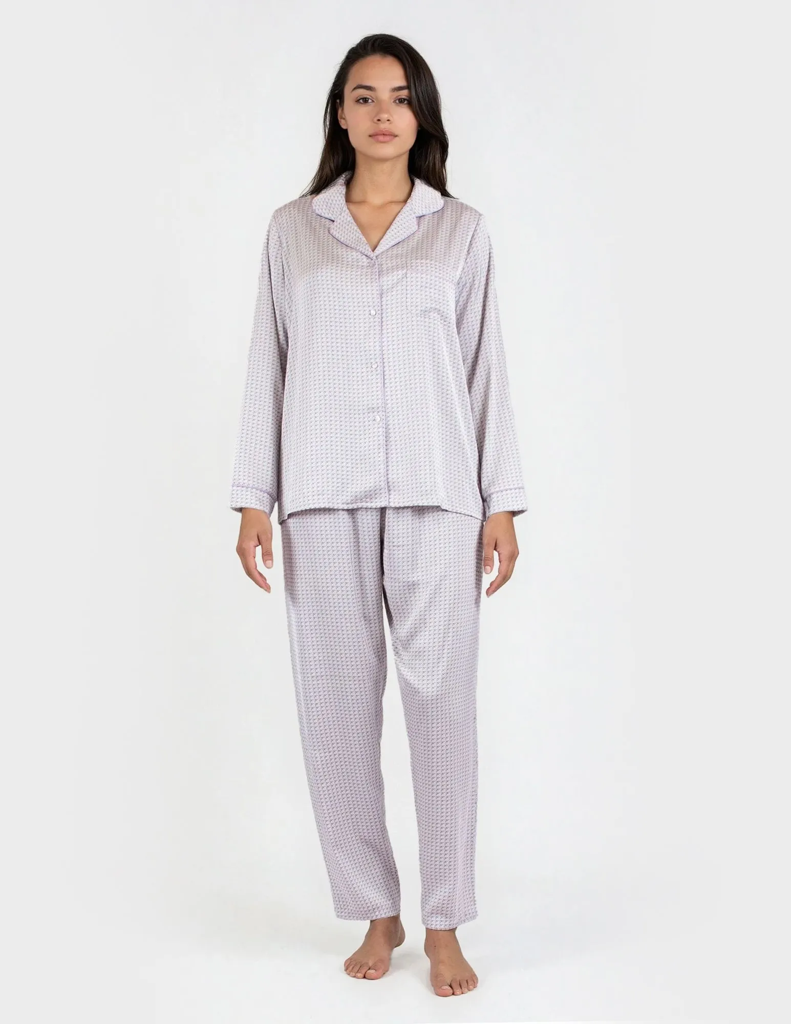 Satin PJ Set sold by HUE
