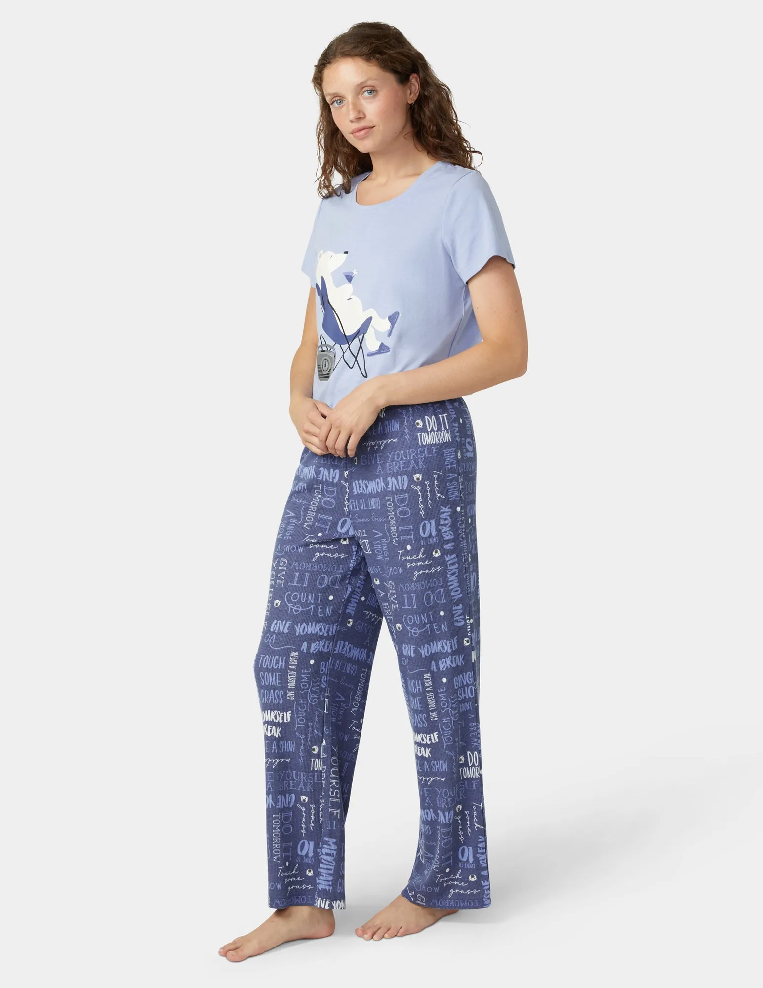 Embellished Short Sleeve PJ Set sold by HUE product image thumbnail 5