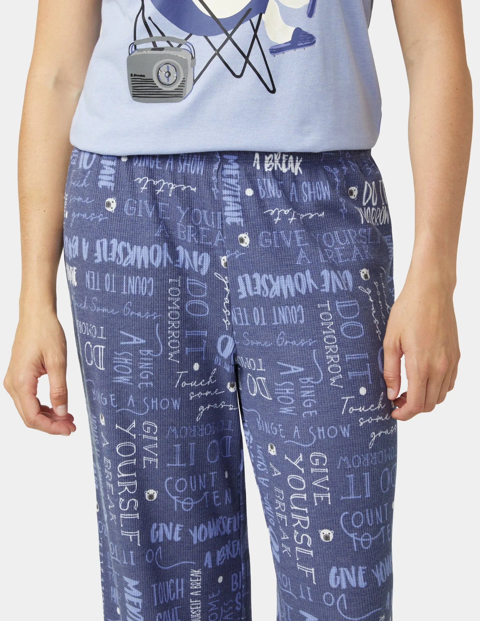 Embellished Short Sleeve PJ Set sold by HUE product image thumbnail 3