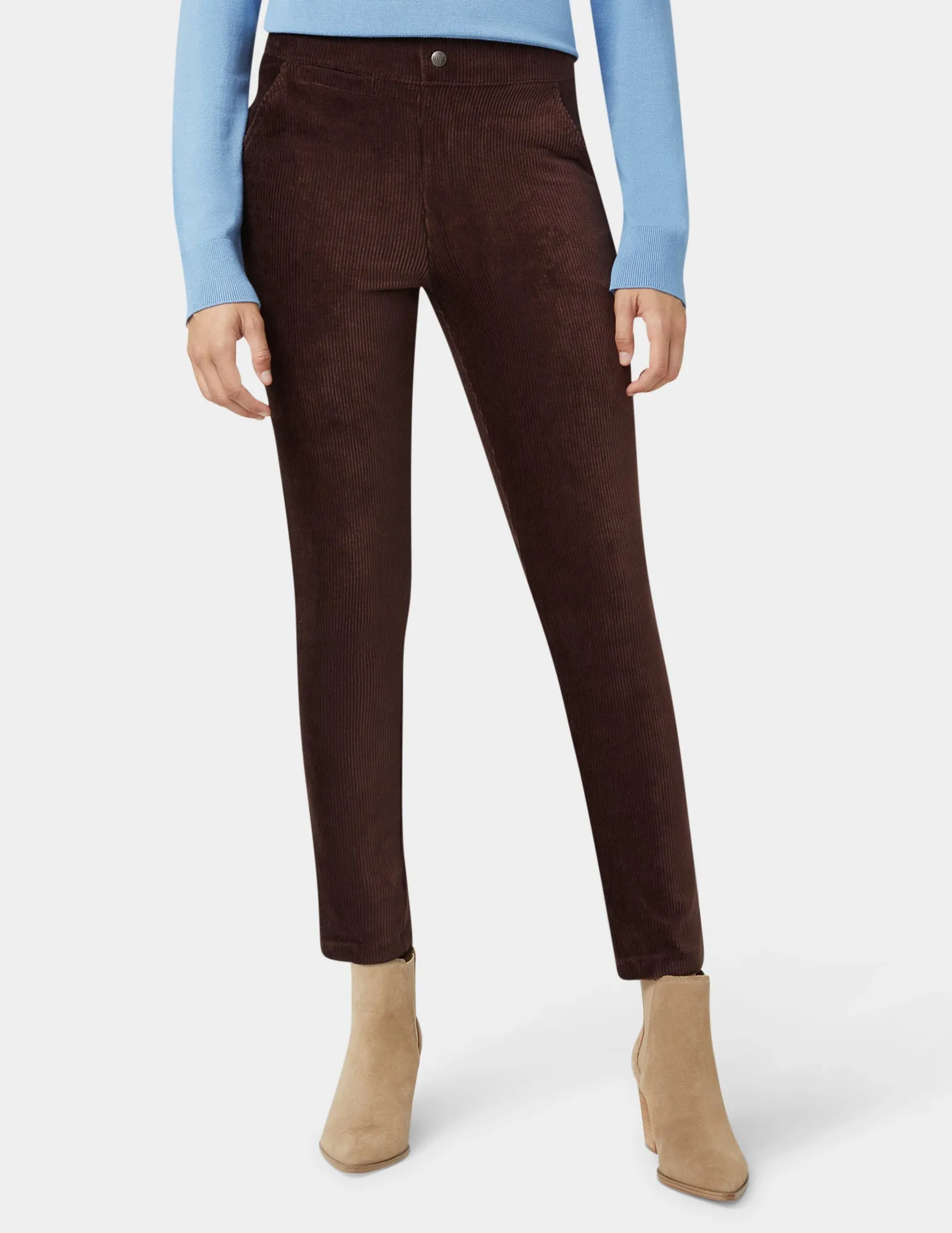 Plush Corduroy Tapered Pants sold by HUE