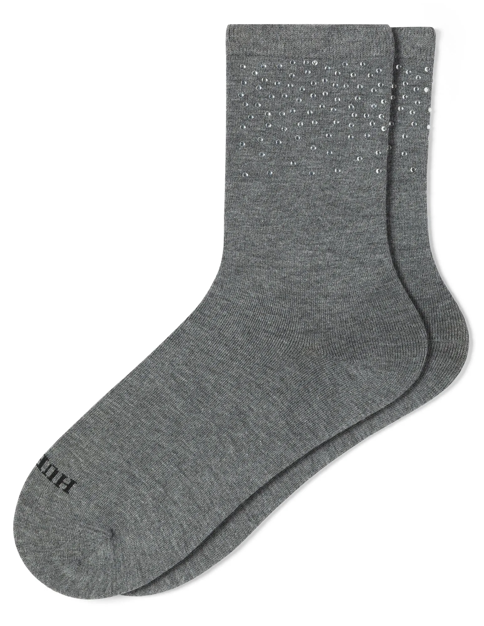 Rhinestone Border Crew Sock sold by HUE