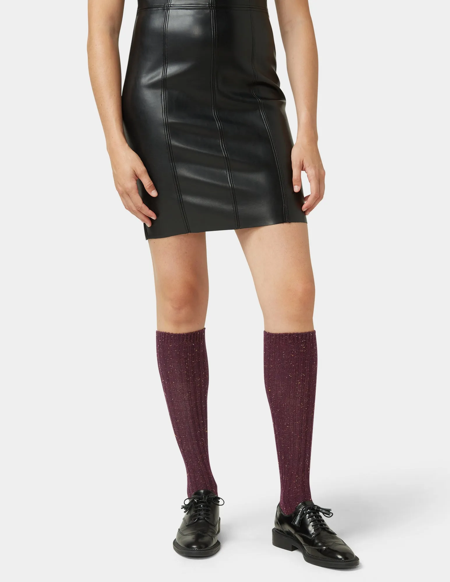 Ribbed Tweed Knee Sock sold by HUE product image thumbnail 2
