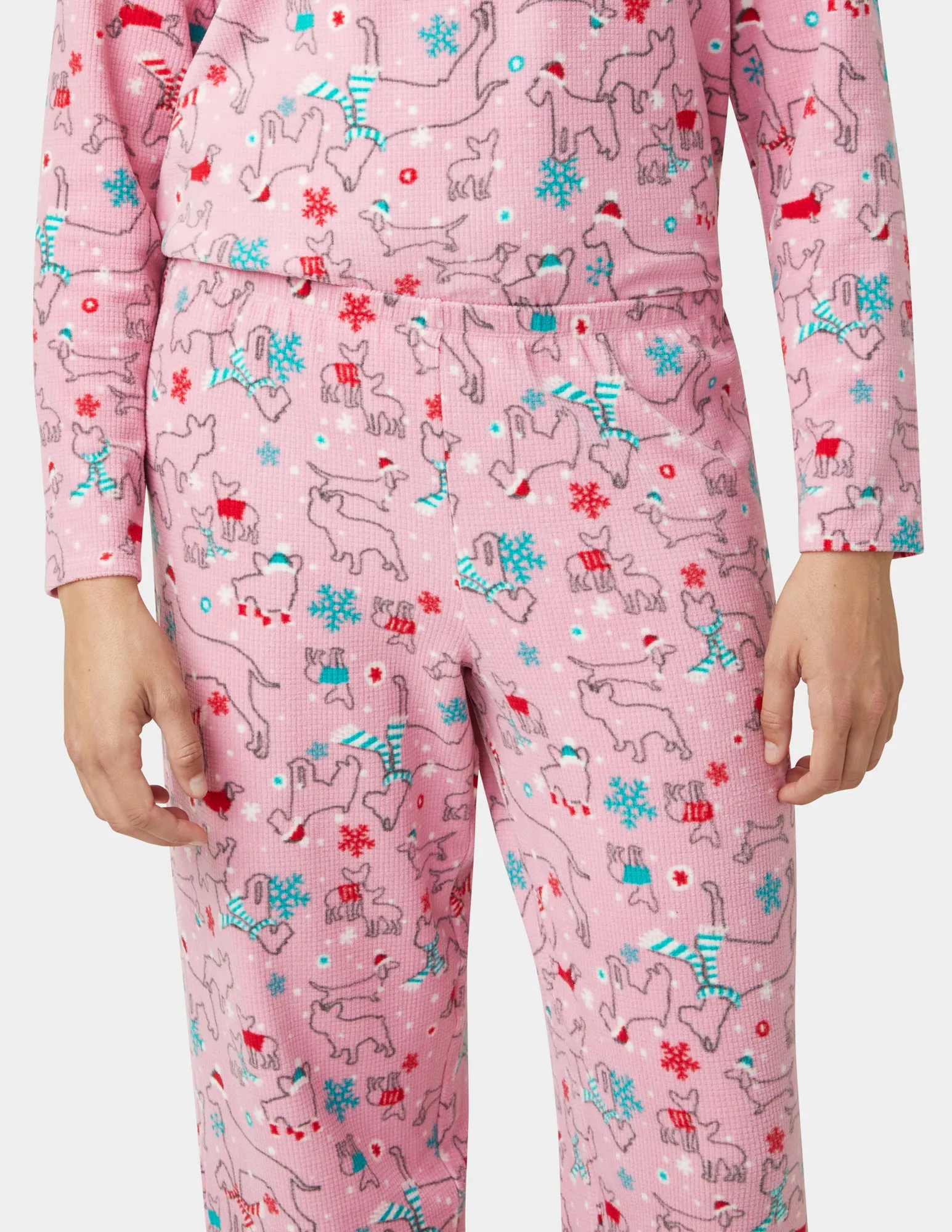 Waffle Fleece PJ Set sold by HUE product image thumbnail 3