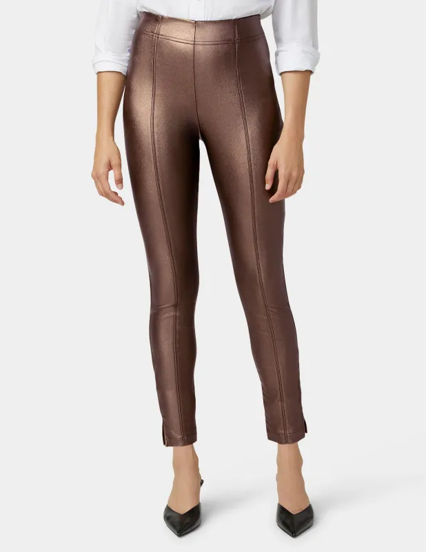 Coated Hi-Rise Cigarette Pant sold by HUE