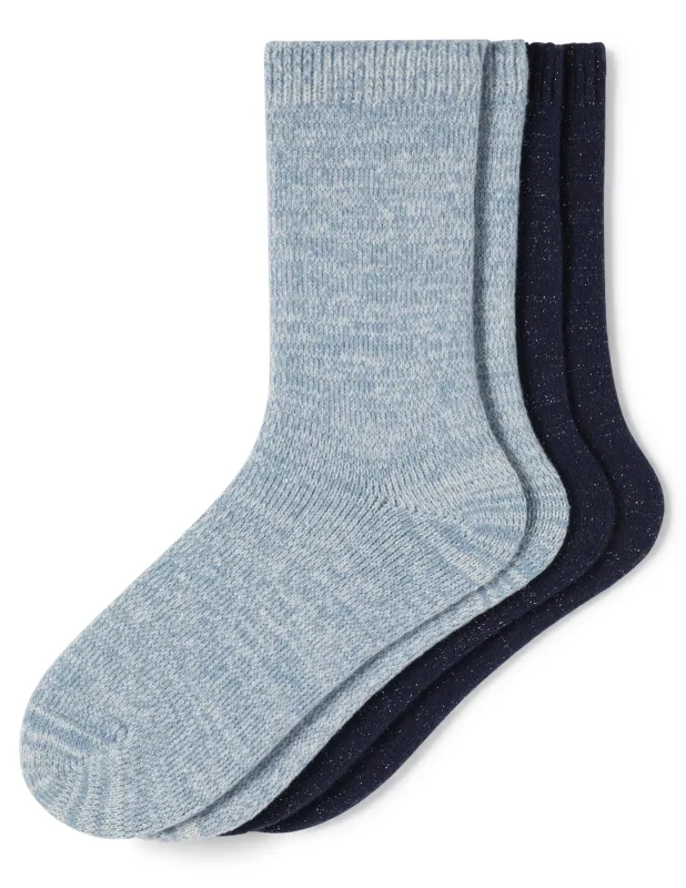 Sparkle Marled Crew Sock 2 Pair Pack sold by HUE